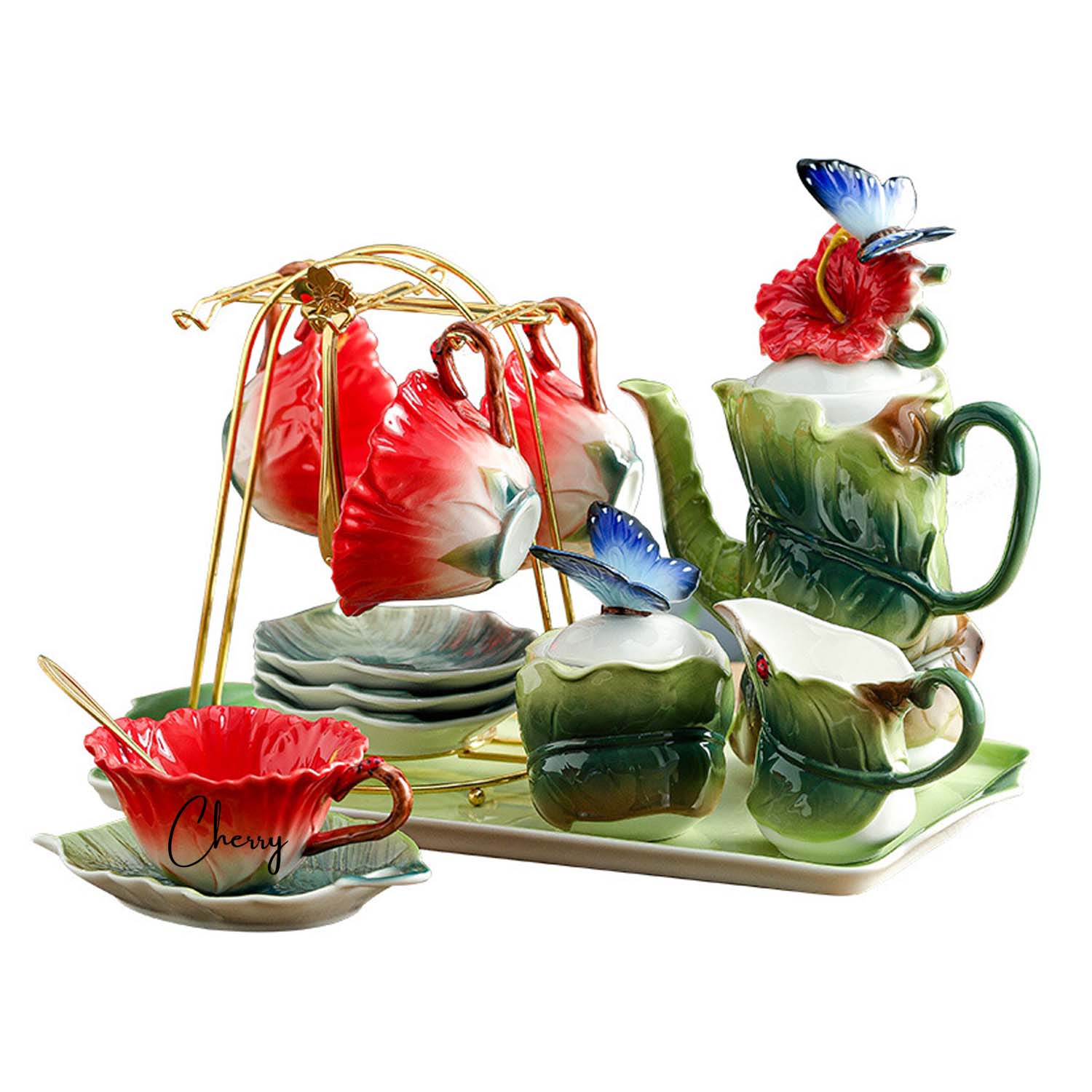 Hibiscus flower Coffee Cup Set 10