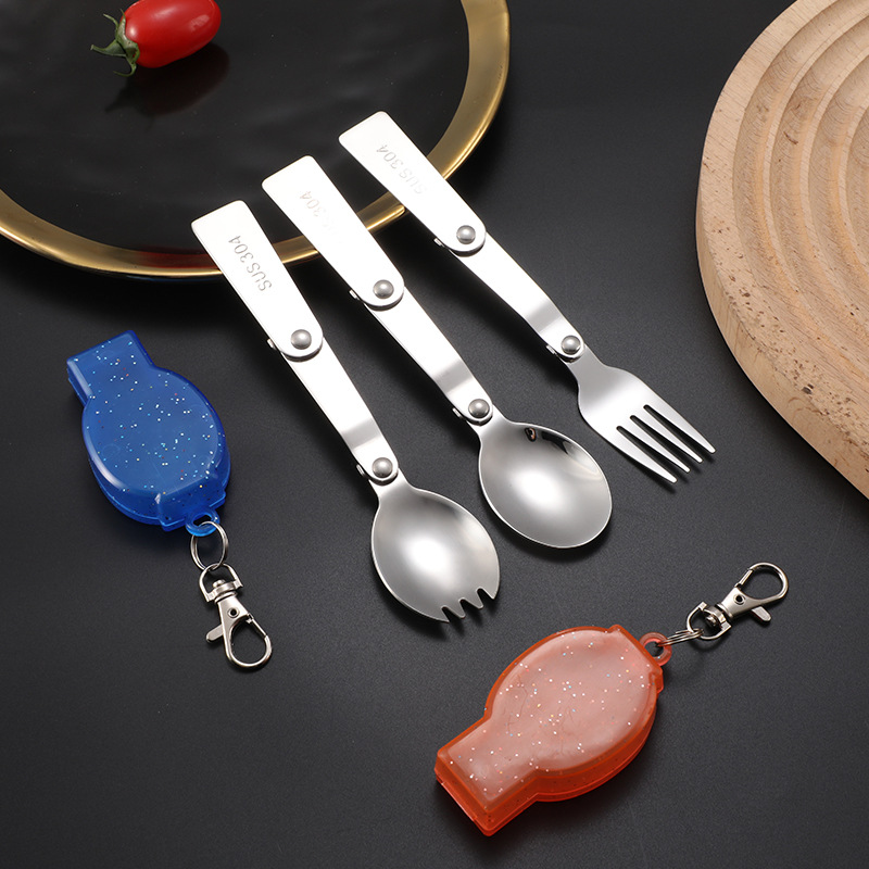 Foldable Fork / Spoon Set with Plastic Storage Case 6