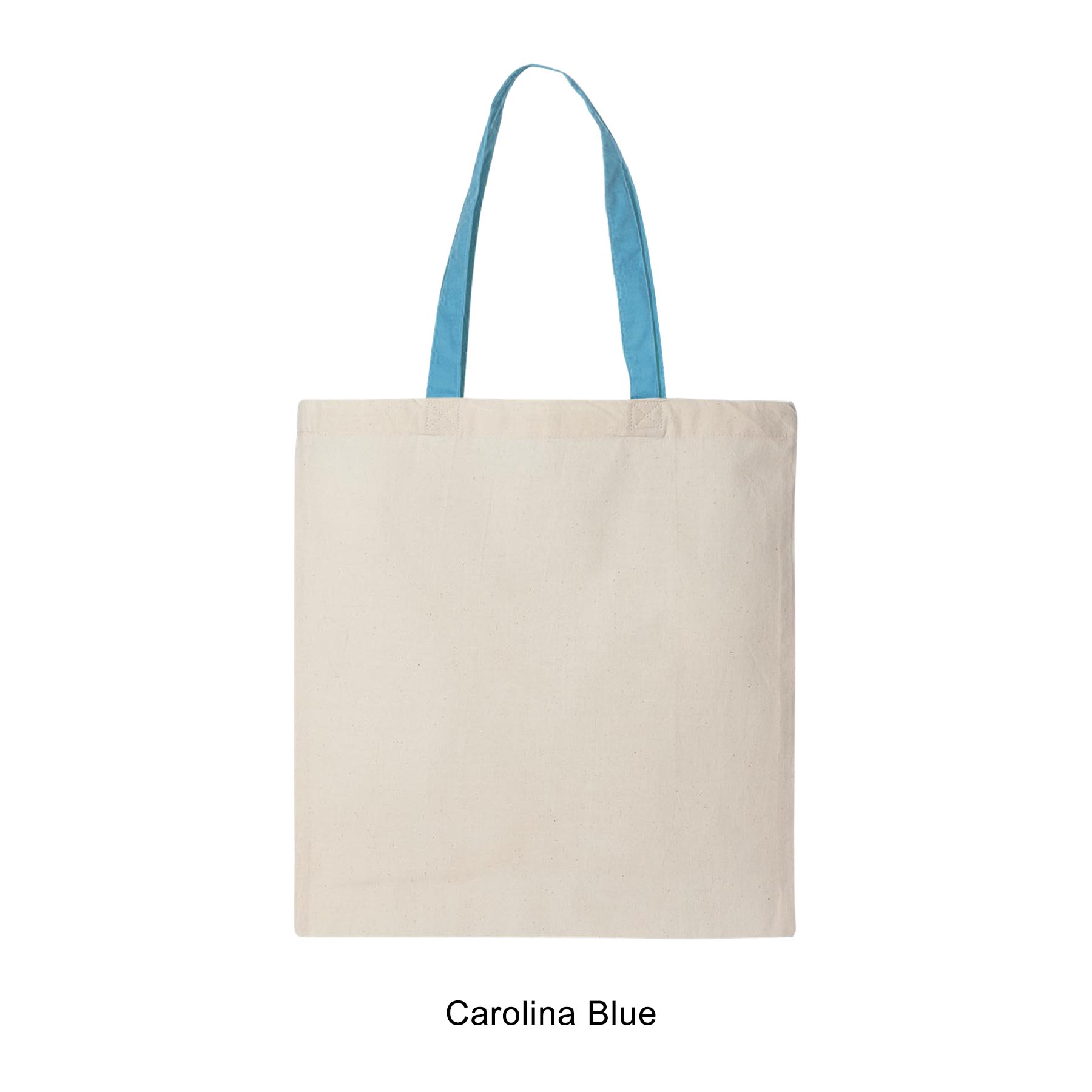 6 oz. 100% Cotton Canvas Tote Bag with Color Handle 4