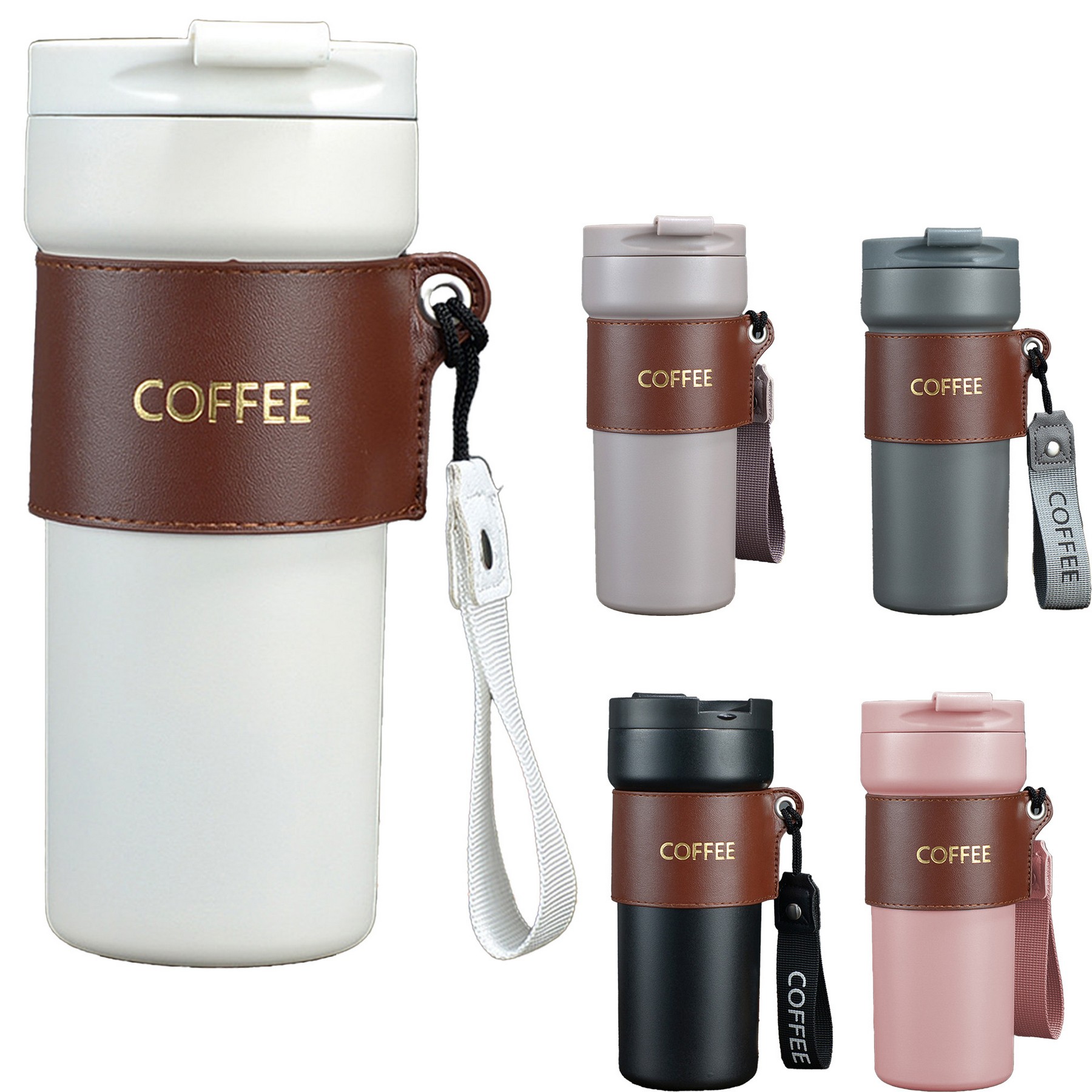 Stainless Steel Coffee Mug with Ziplock Lid 10