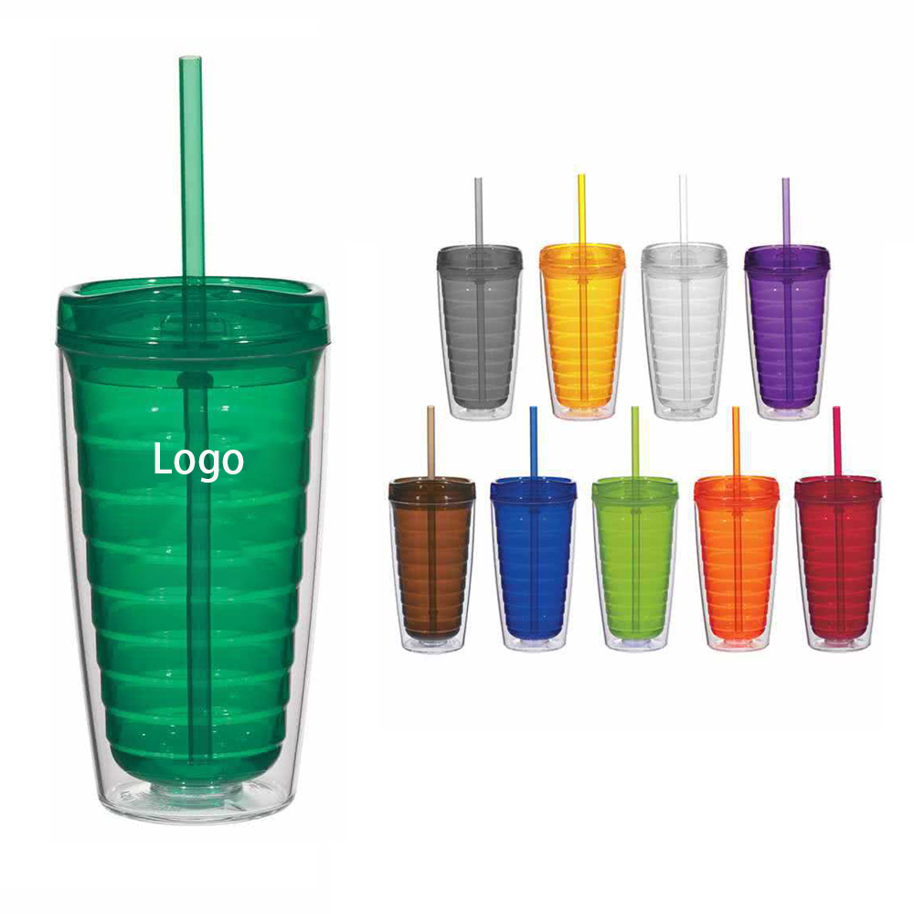 Double Wall Tumbler with Lid and Straw 2