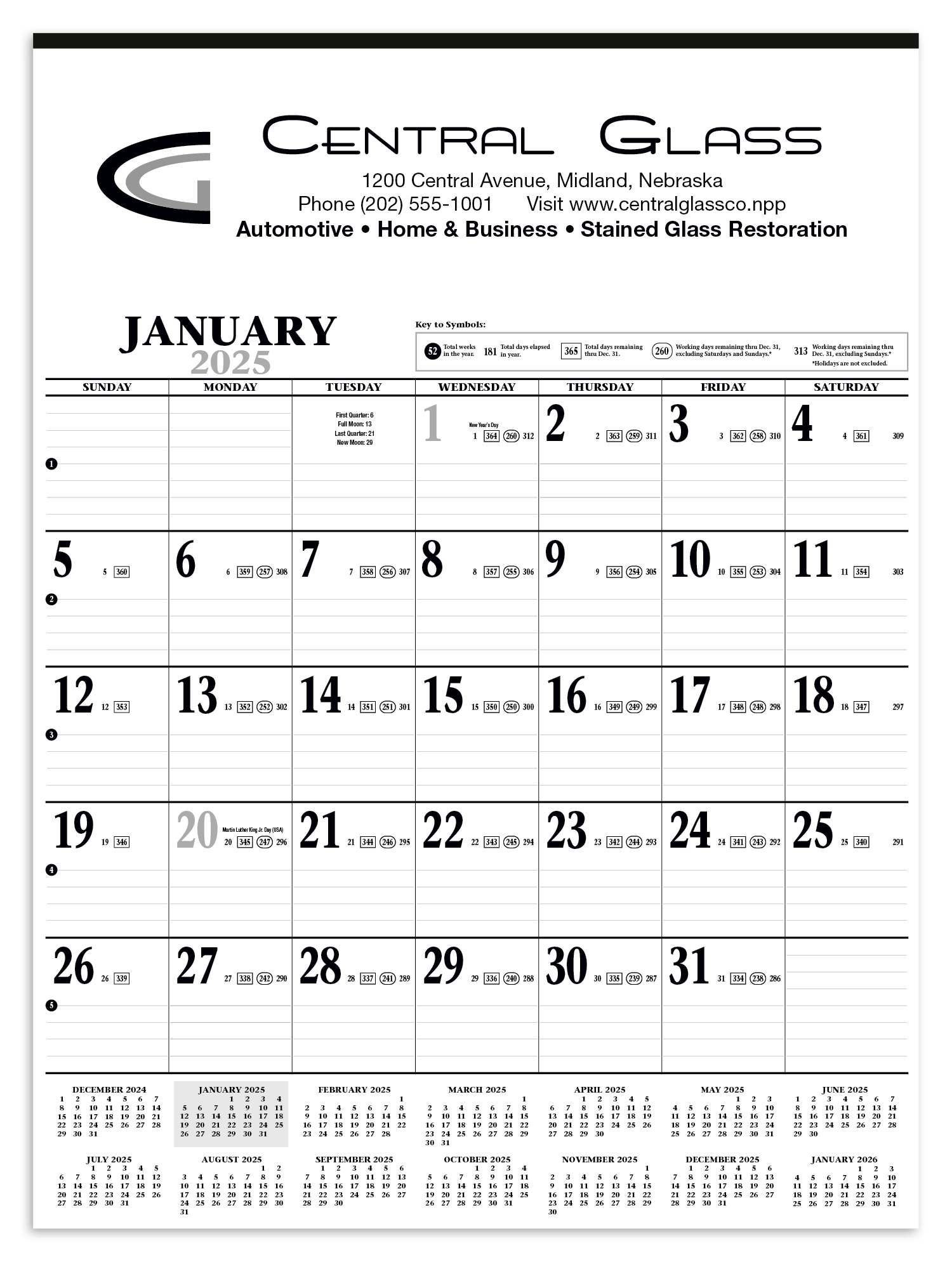 HotLine® Products Large Contractor Calendar 6