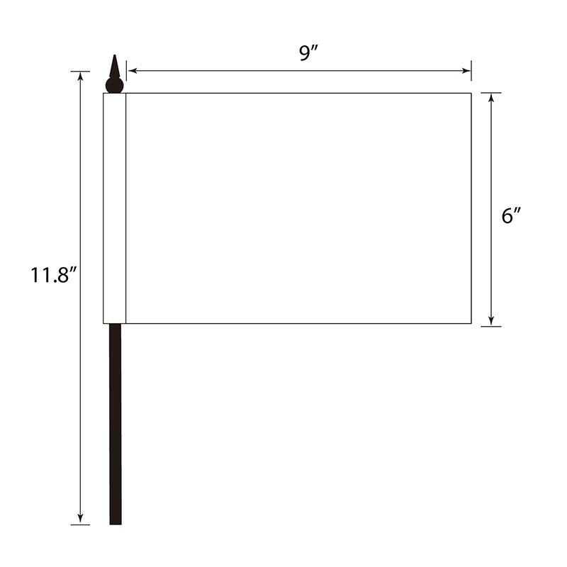 DisplaySplash 9" x 6" Hand Flag 2