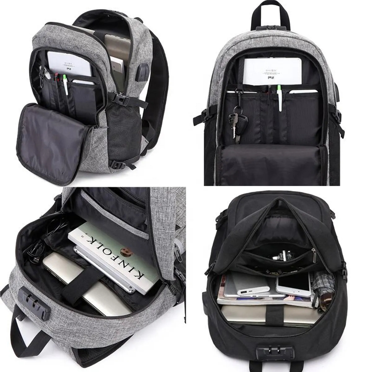 15.6inch Anti-Theft Business Travel Backpack 5