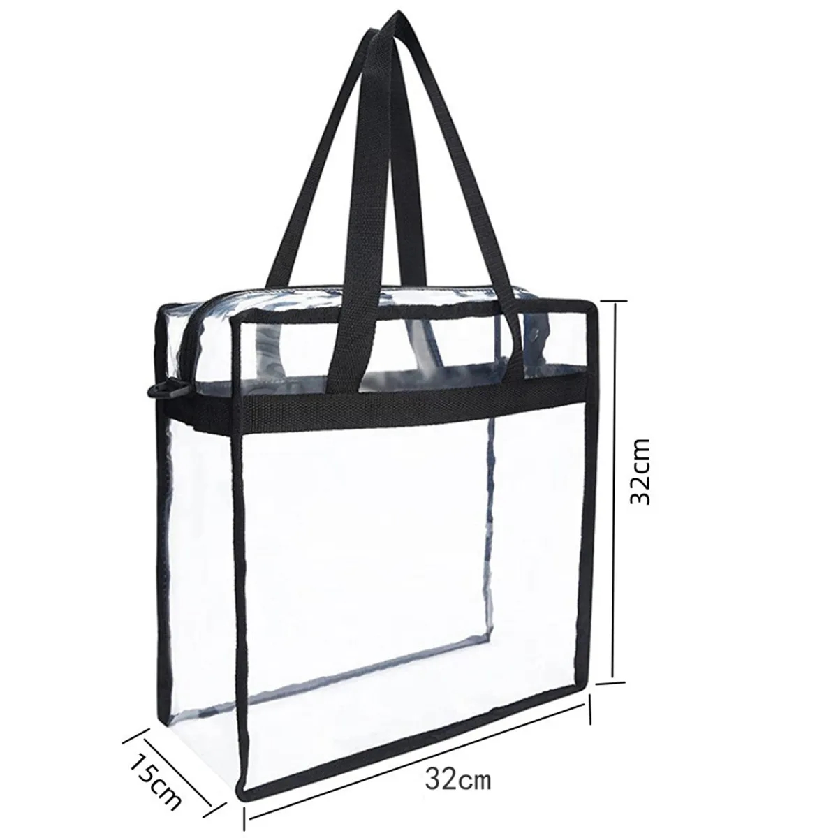 Stadium Approved Clear Tote Bag with Zipper 4