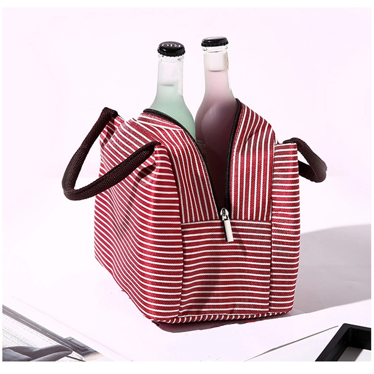 Reusable Insulated Cooler Tote Lunch Bag for Travel 4