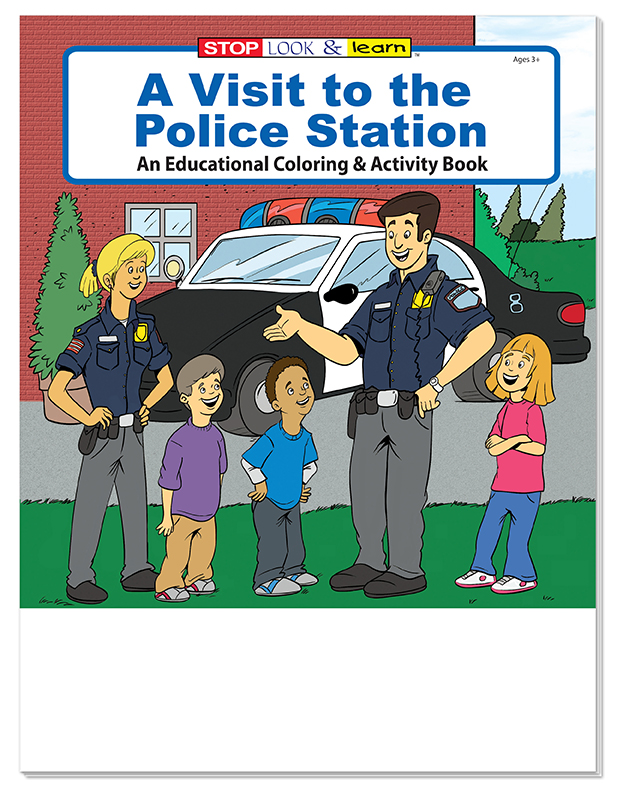 COLORING SET - A Visit to the Police Station Coloring Book Fun Pack 3