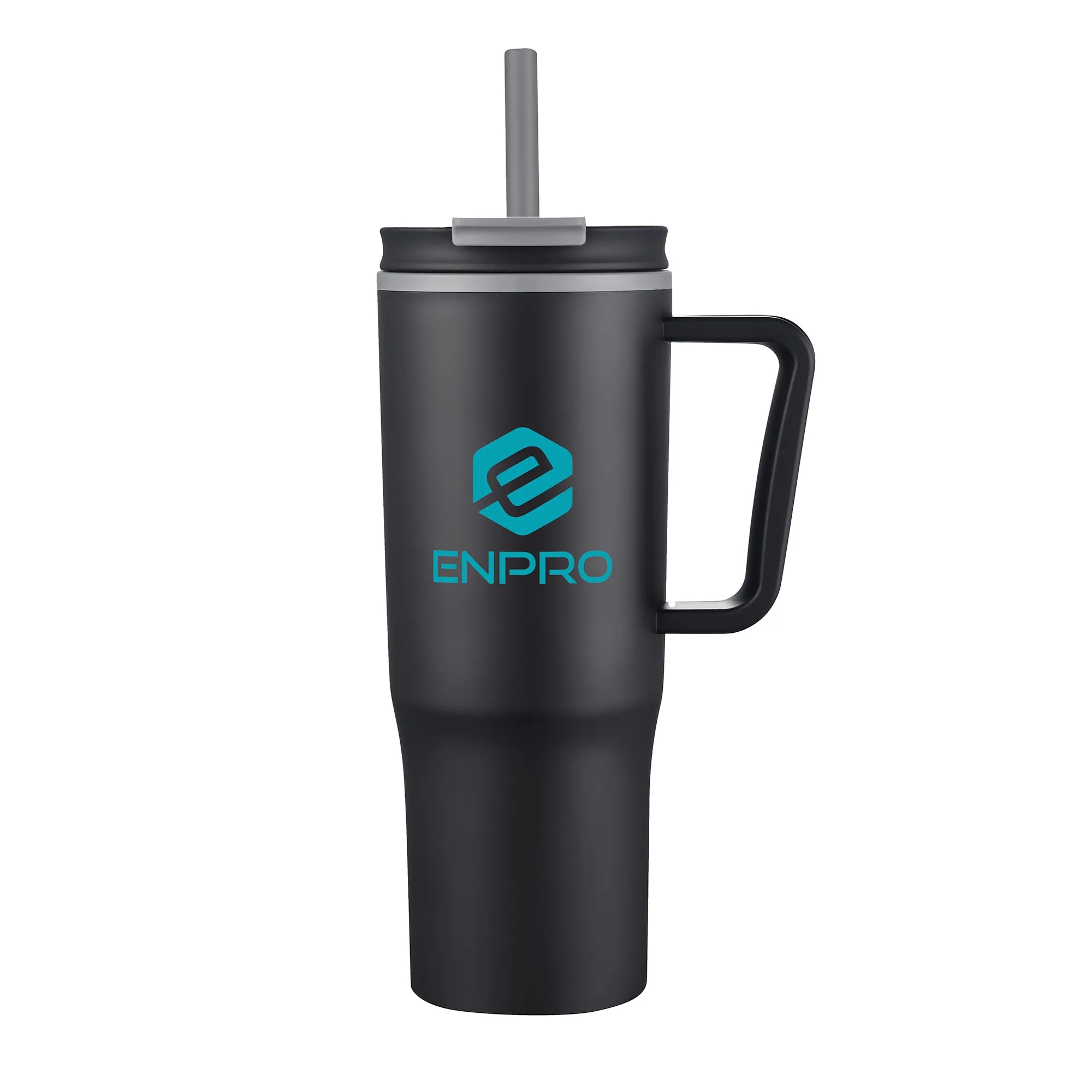 30oz. Double Wall Mug with Handle and Straw 46