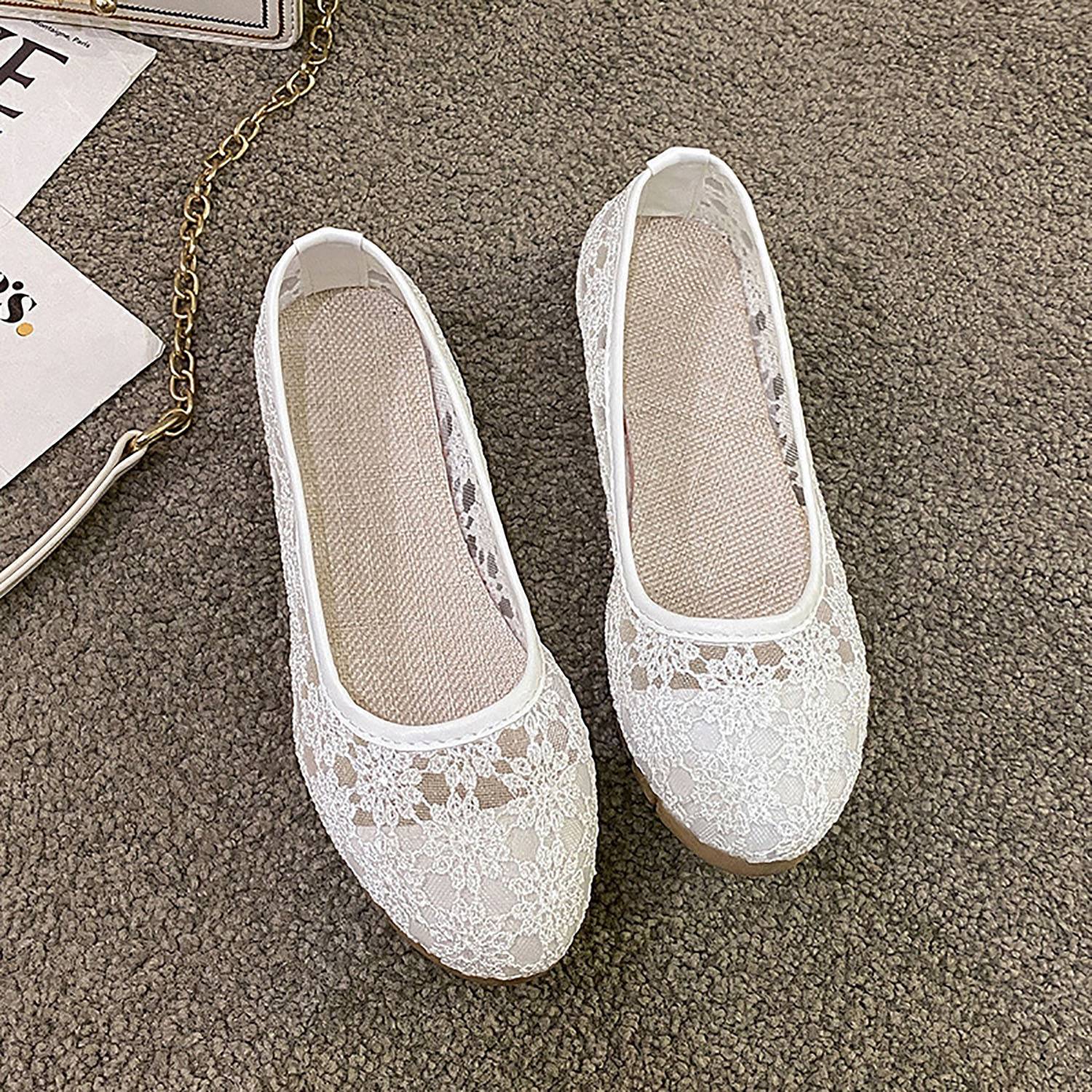 Women Floral Lace Ballet Flats 3