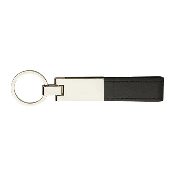 Leather And Silver Keyring 5