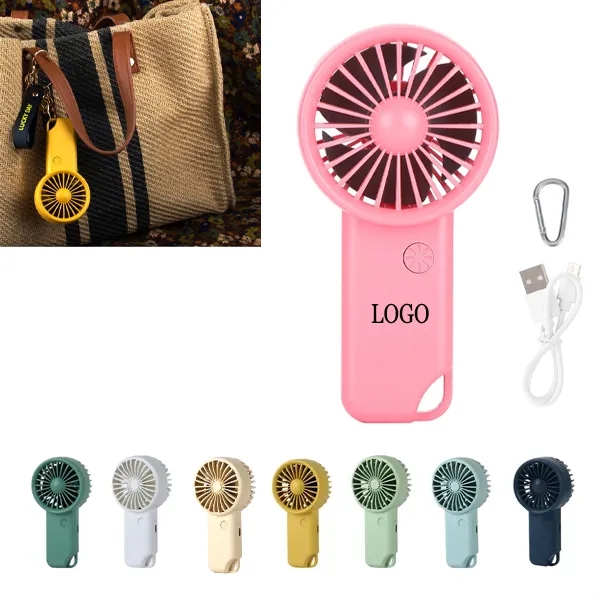 Wholesale Mini USB Fan With Carabiner Rechargeable 4