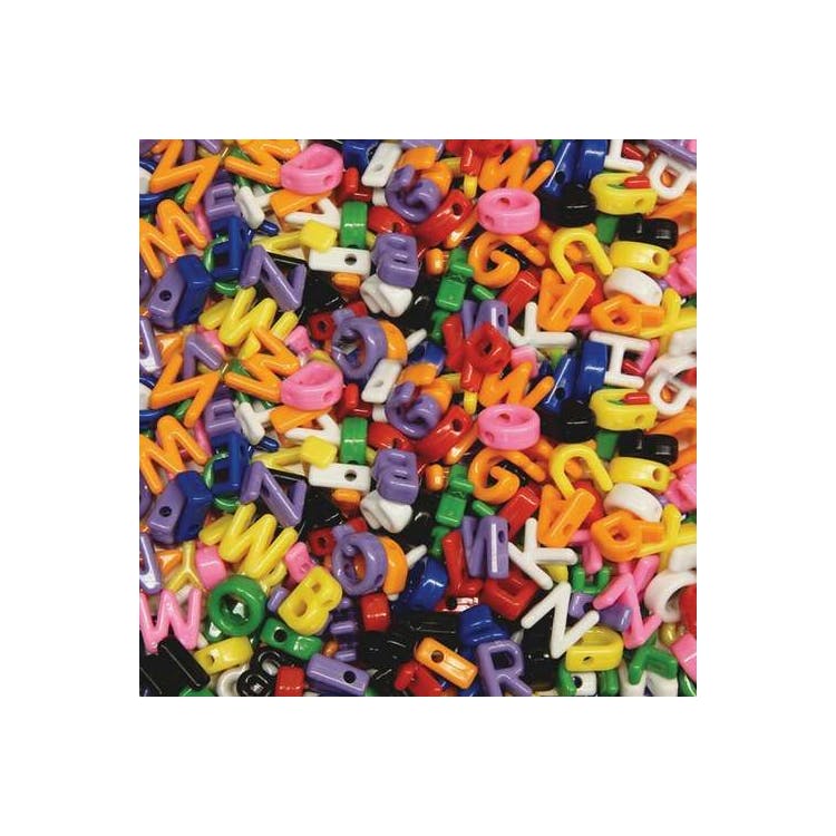 Upper Case Letter Beads - 288 Piece Pack Assorted Colors 1