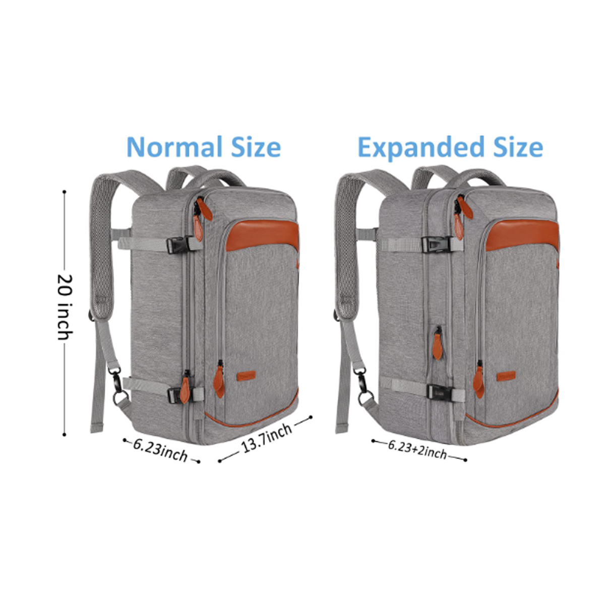 40L Expandable Travel Backpack with Organizer Cubes 5