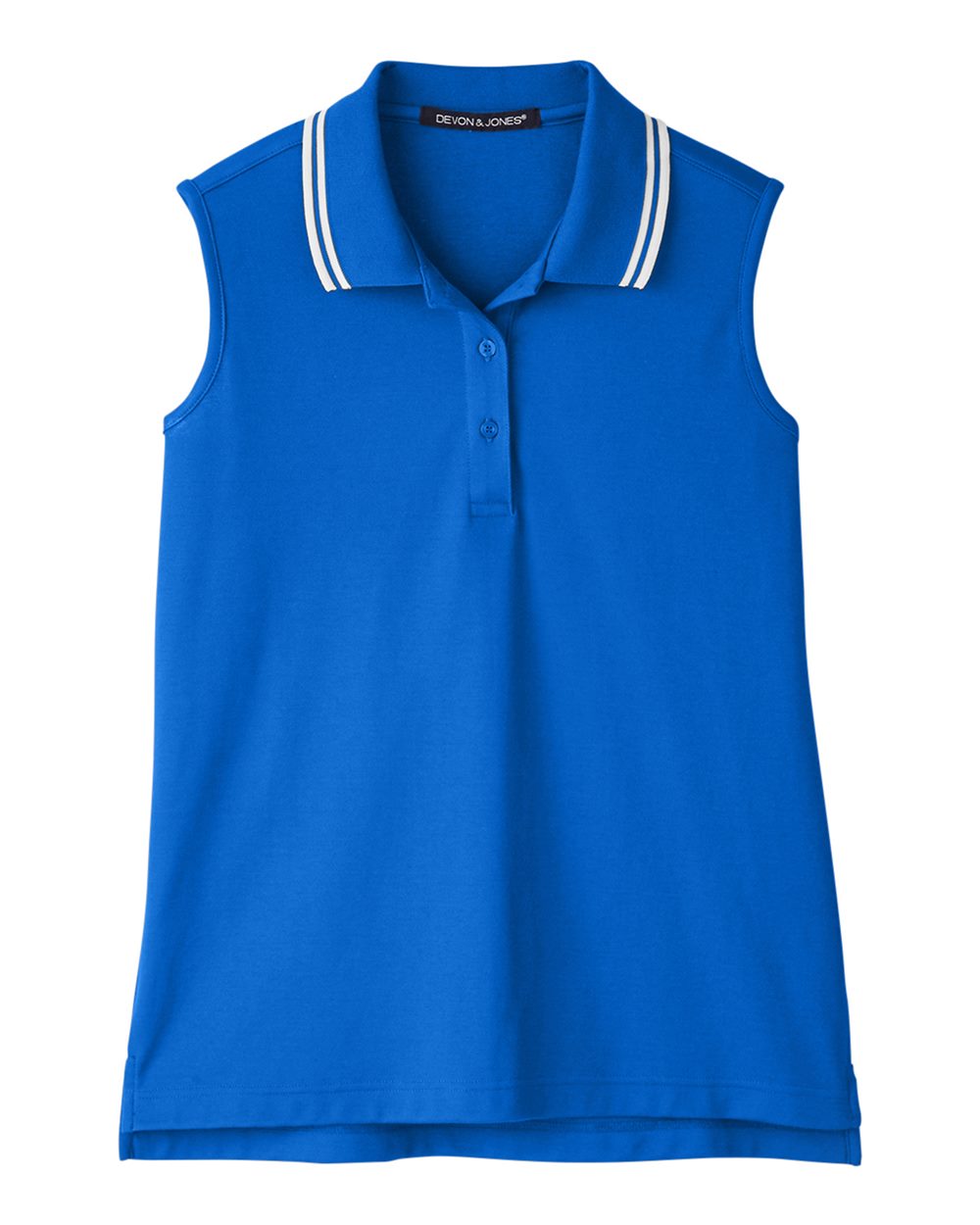 Women's CrownLux Performance® Plaited Tipped Sleeveless Polo - DG20SW 43