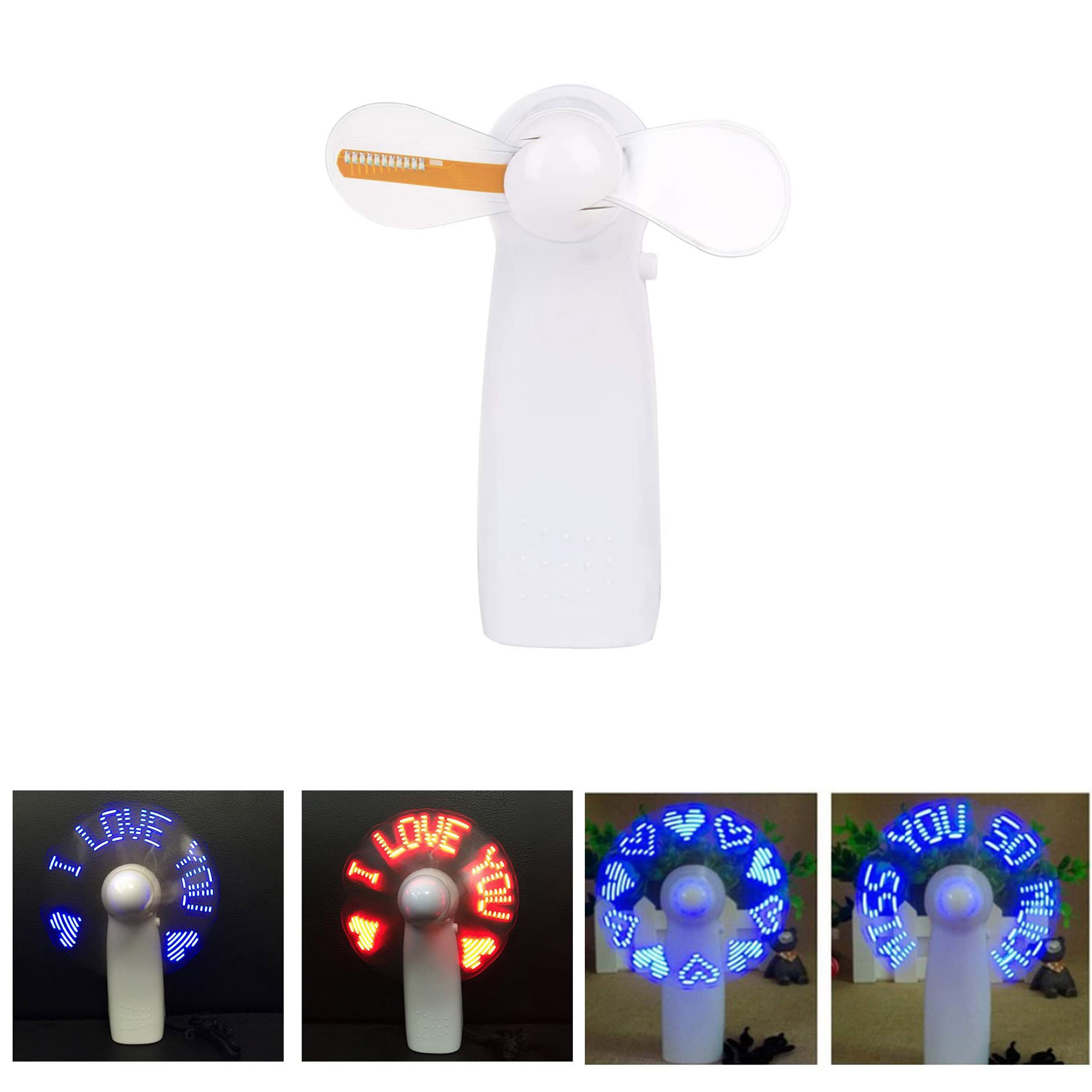 Mini Hand-held Lighted Message Fan 1