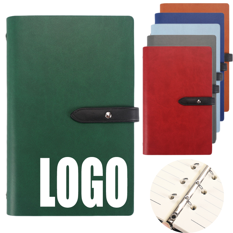 PU Leather A6 Business Travel Journal Binder Notebook 10