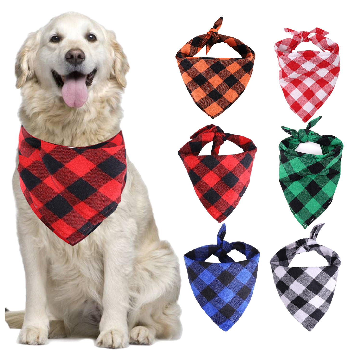 Plaid Dog Bandana 2