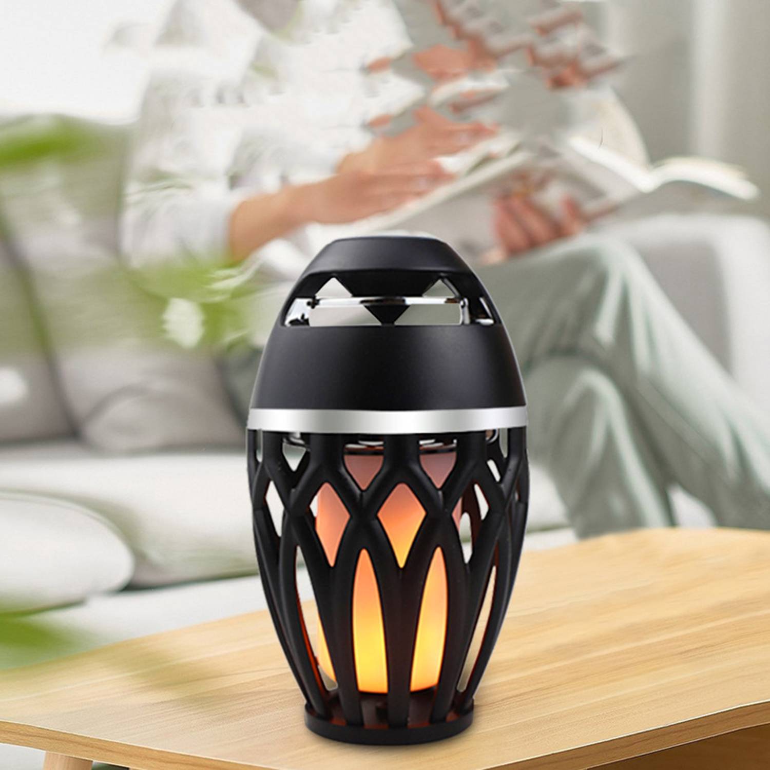 WirelessTable Flame Atmosphere Lamp With Bluetooth Speaker 6