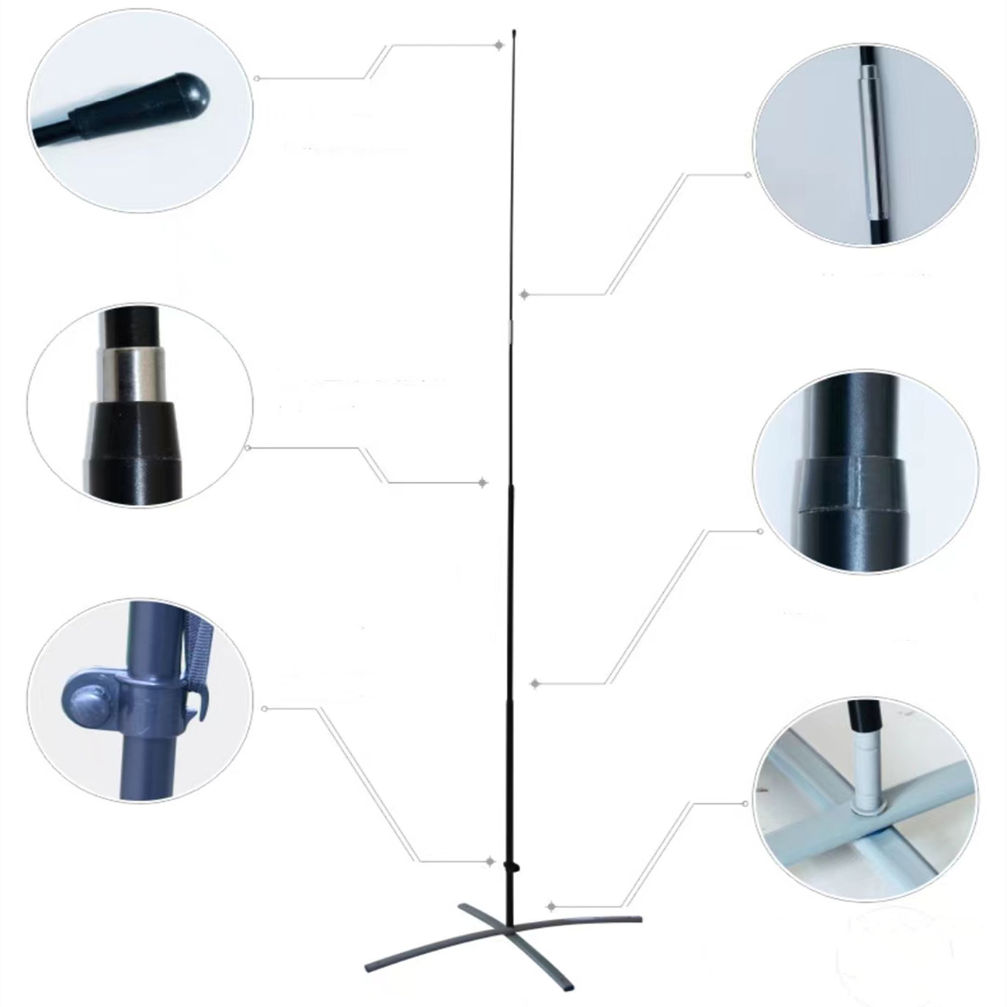 Knife-type Advertising Flag With Pole Kit 2