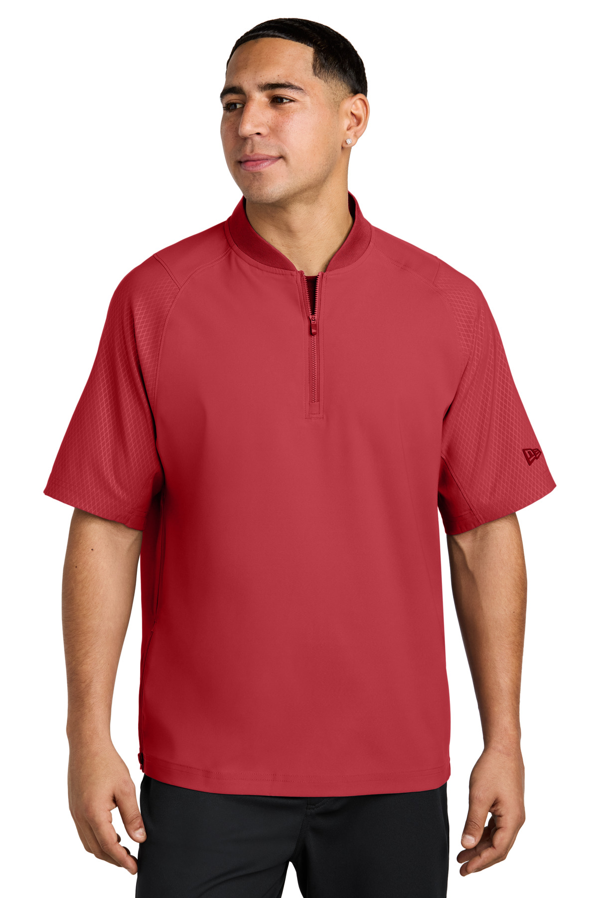 New Era Cage Short Sleeve 1/4-Zip Jacket. NEA600 50