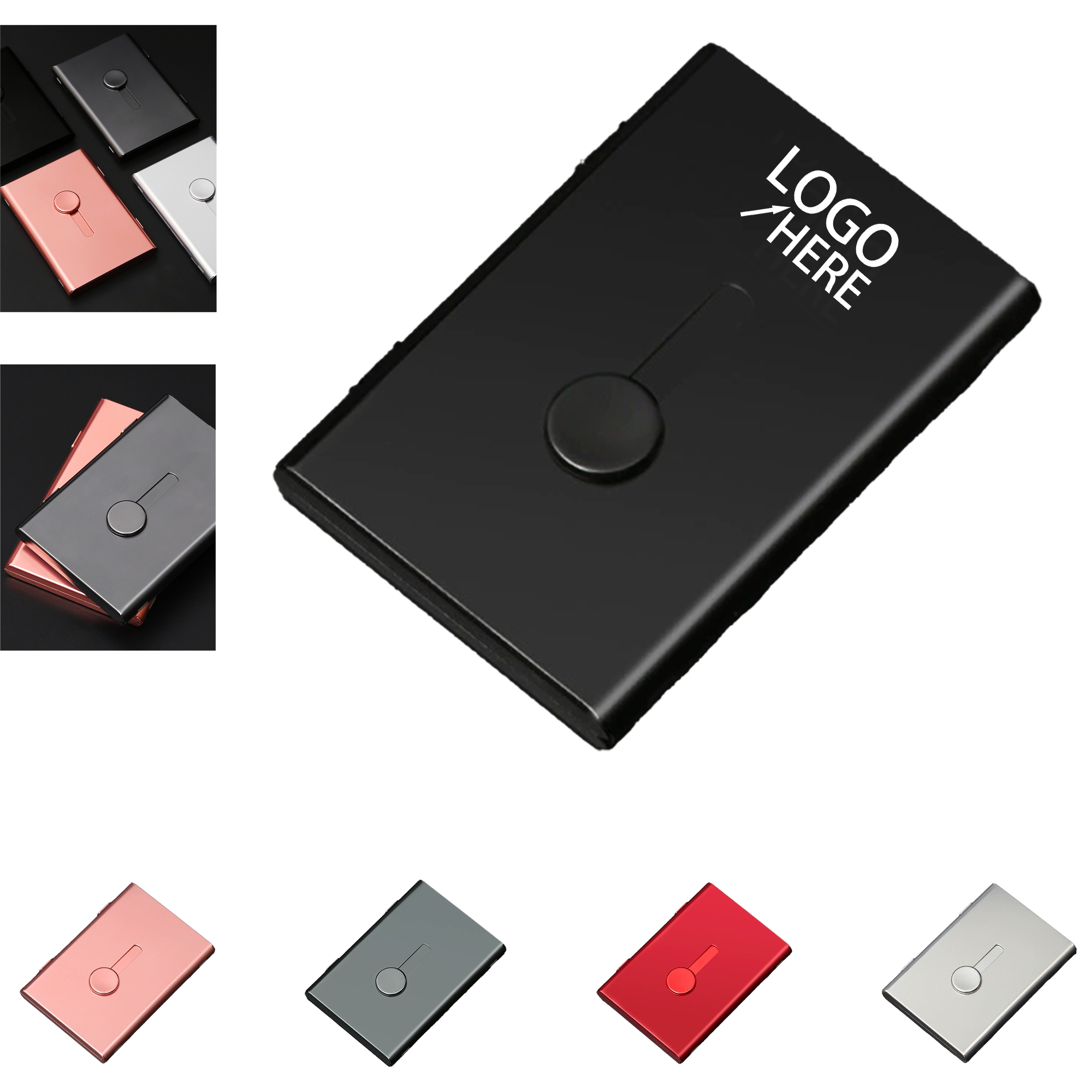 Ultra-Thin Automatic Card Metal Business Card Holder 2