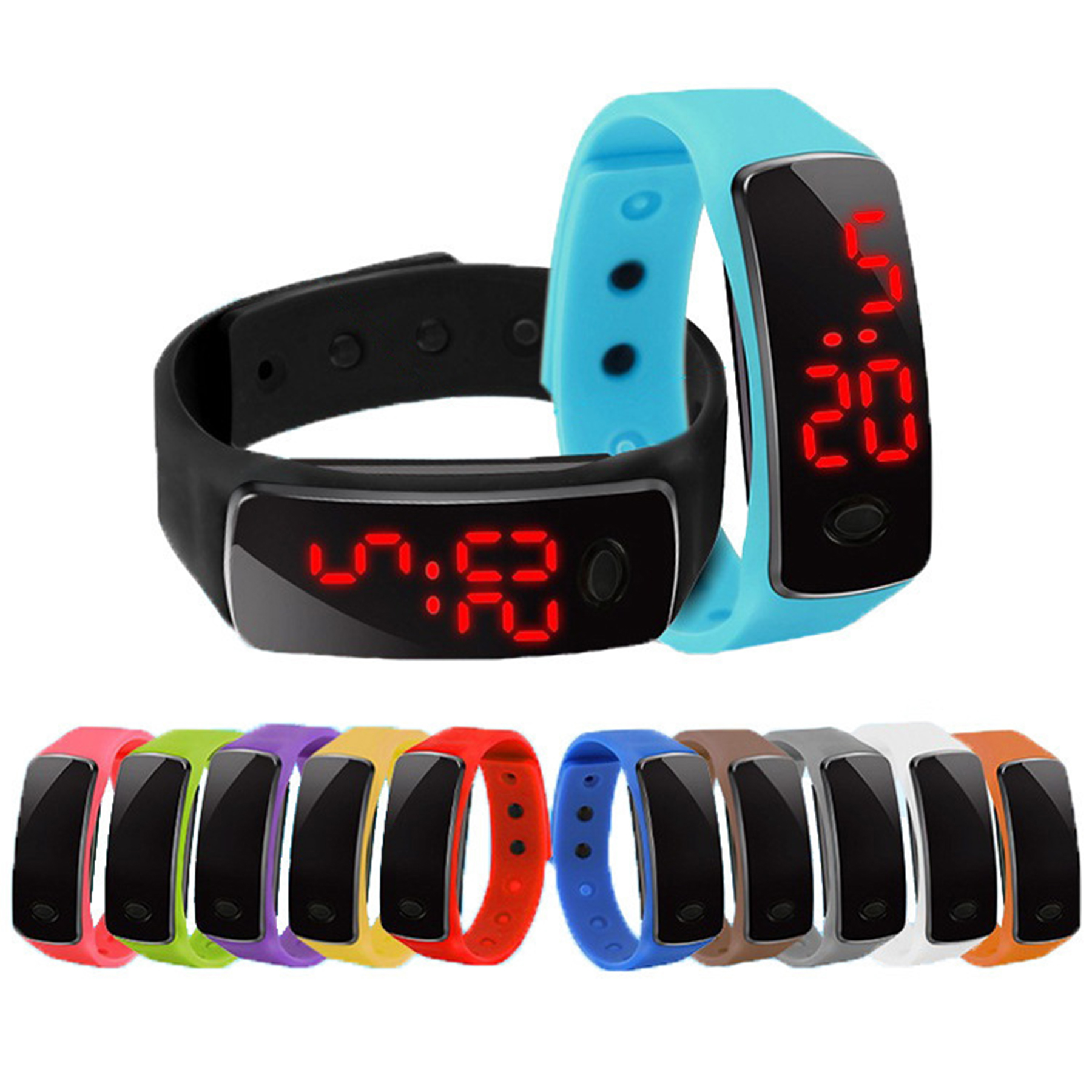 Waterproof Bluetooth Led Screen Heart Rate Fitness Watch 1
