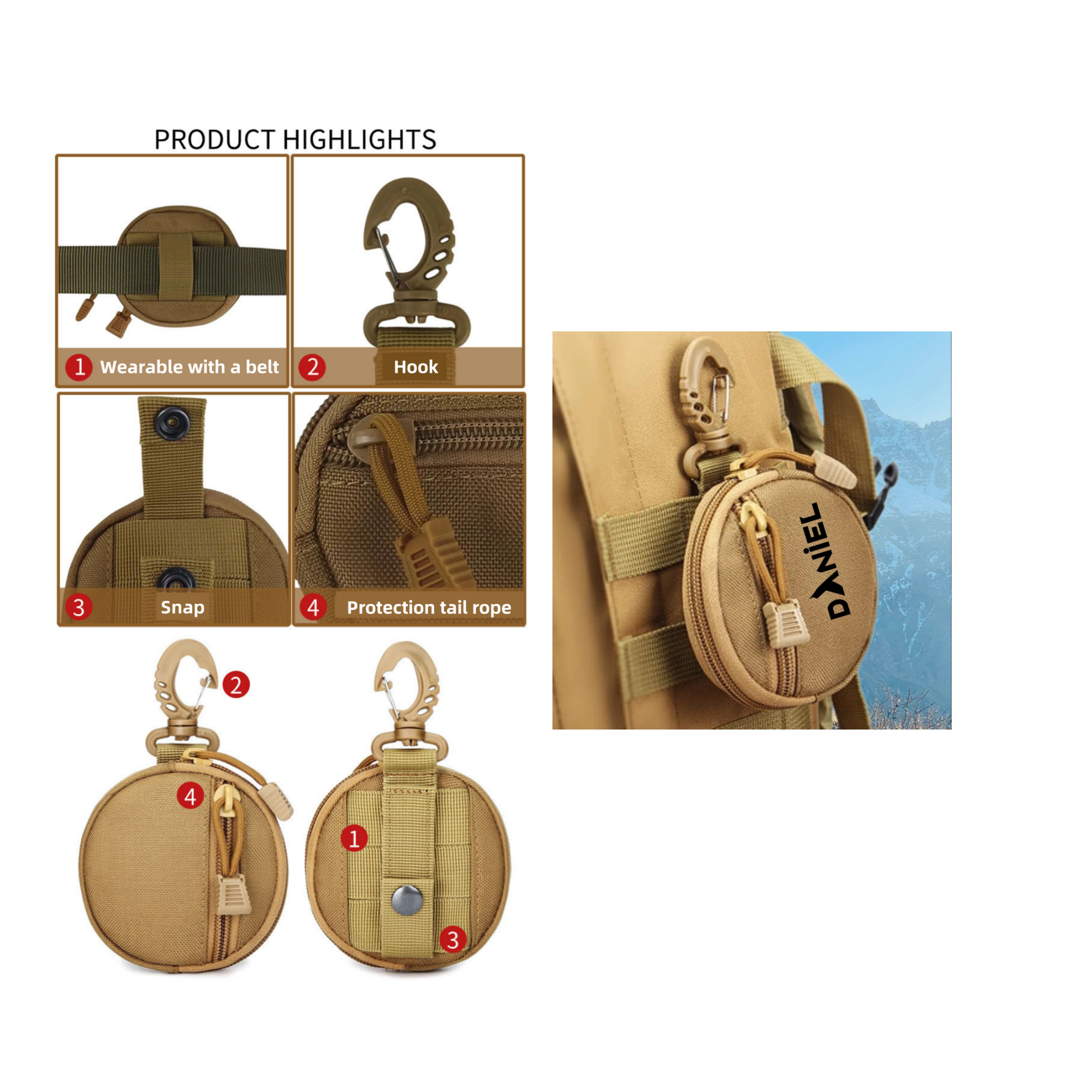 Outdoor Mountain Climbing And Hiking Key Pouch 1