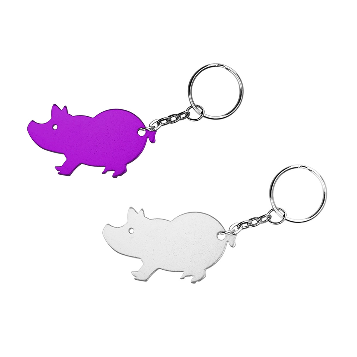 Pig Shape Aluminum Keyring Bottle Opener 2