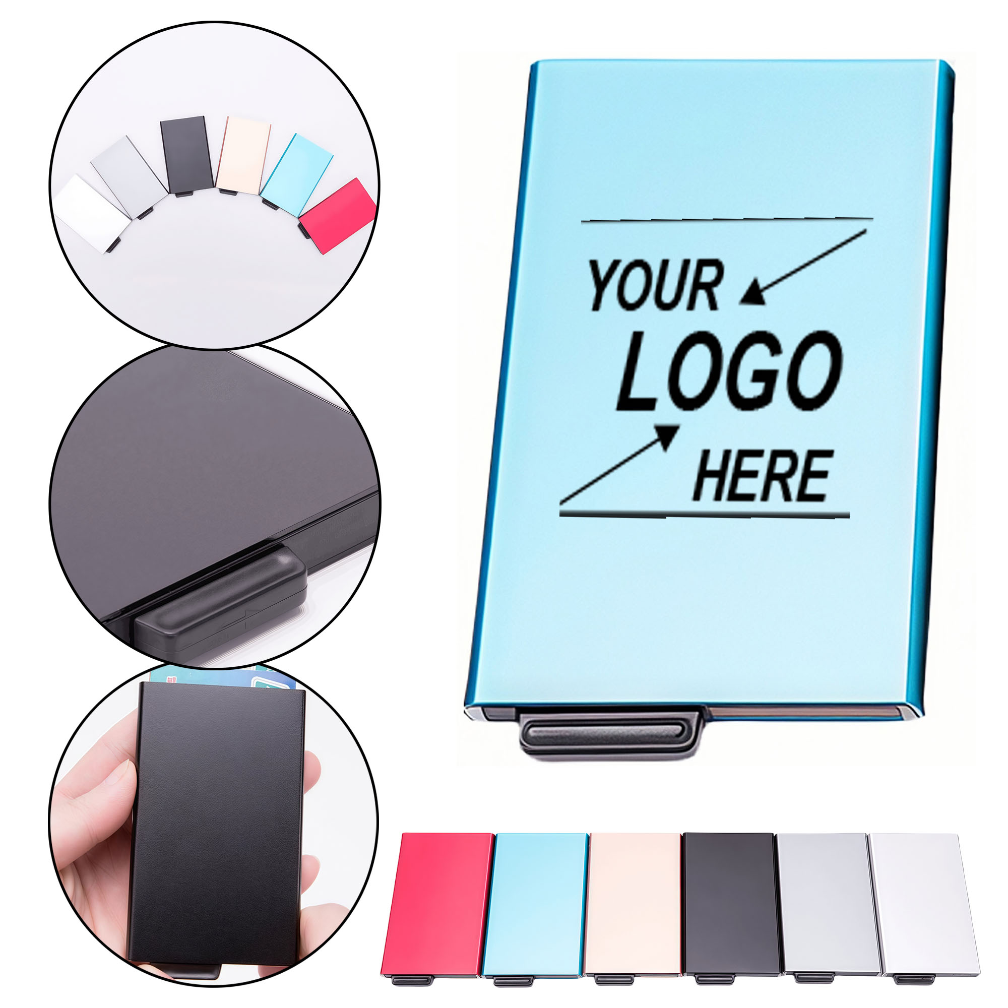 Colorful RFID Blocking Automatic Eject Credit Card Holder 2