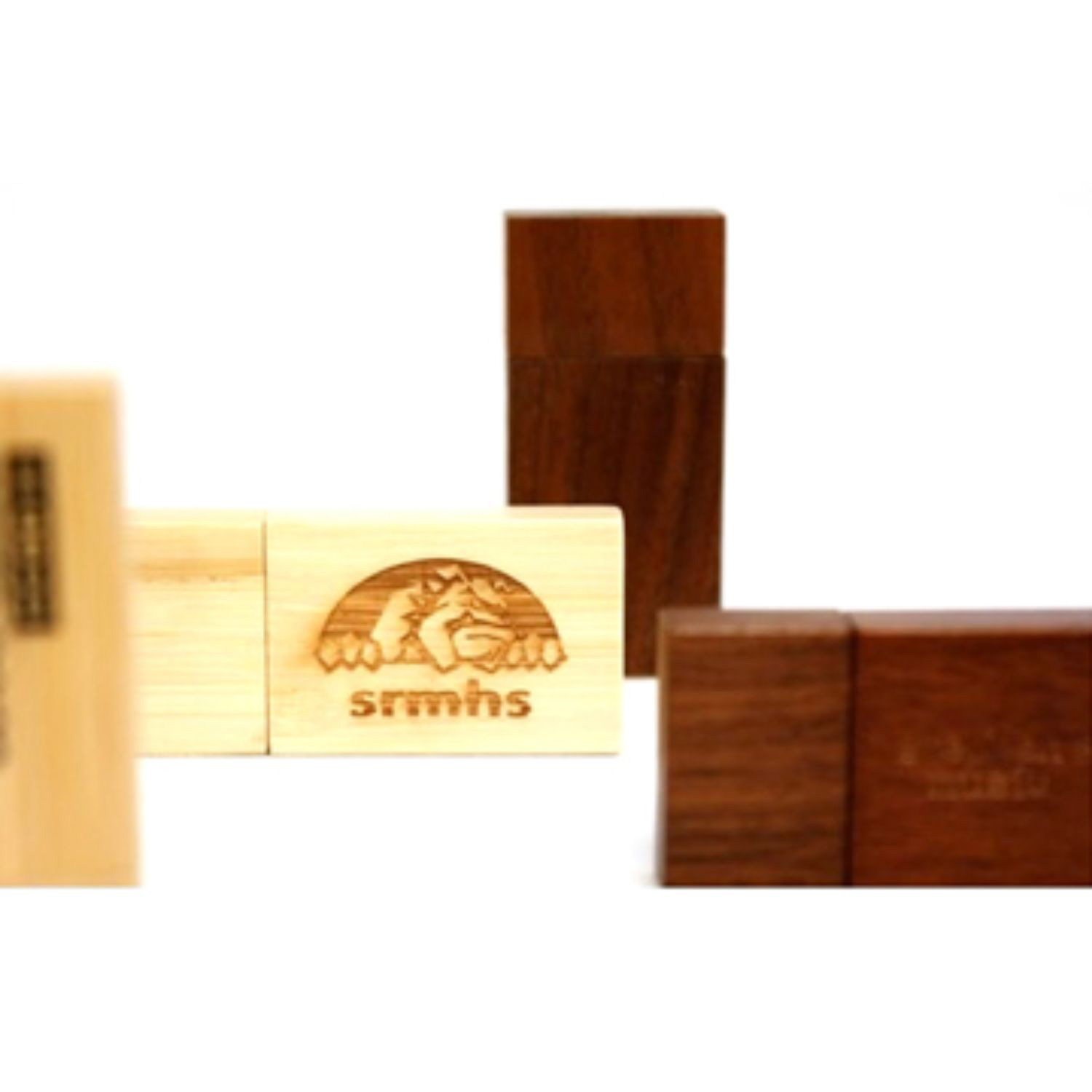 Rectangular Wooden USB Flash Drives with Magnetic Closure 4