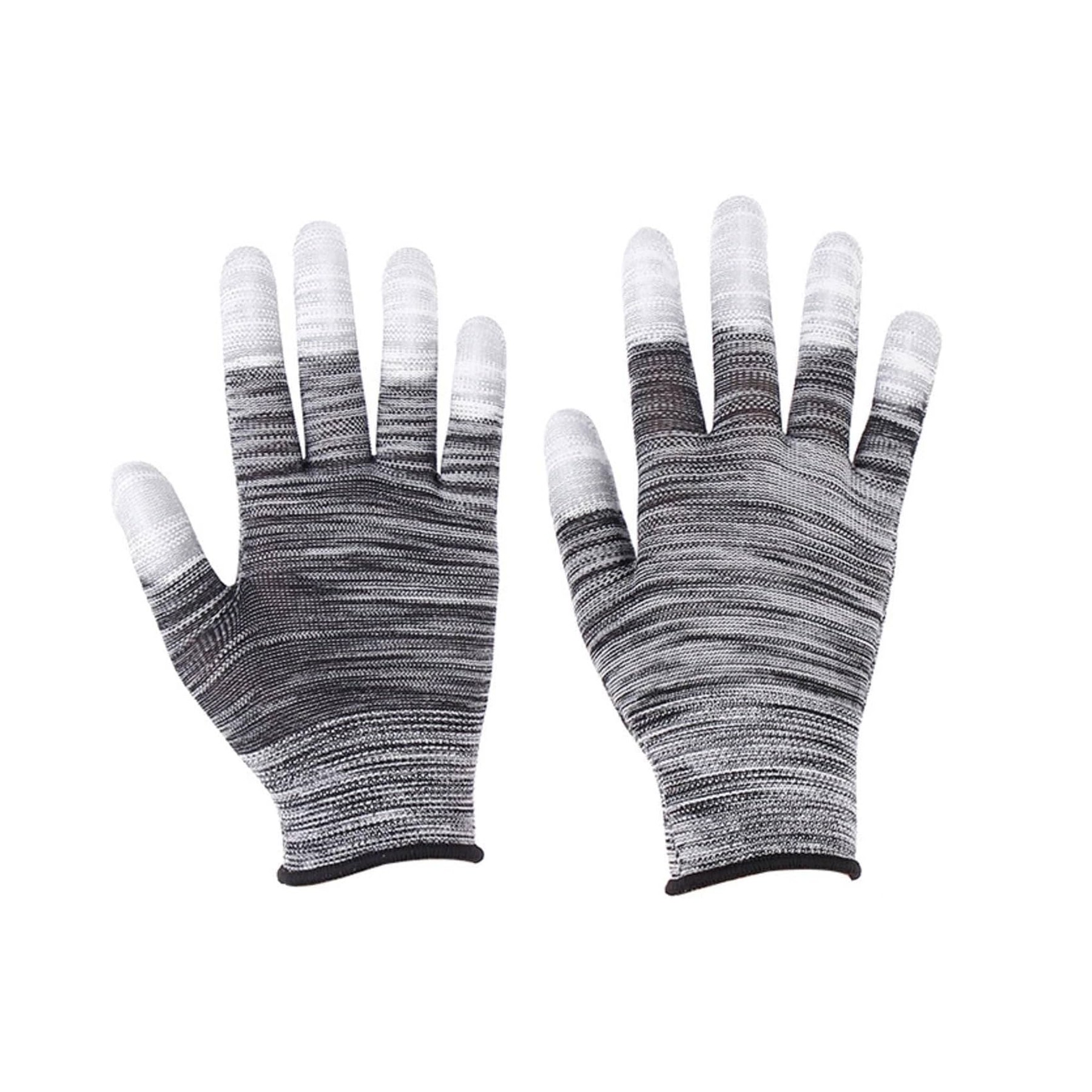 Stripe Finger-Coated Nylon Work Gloves 2