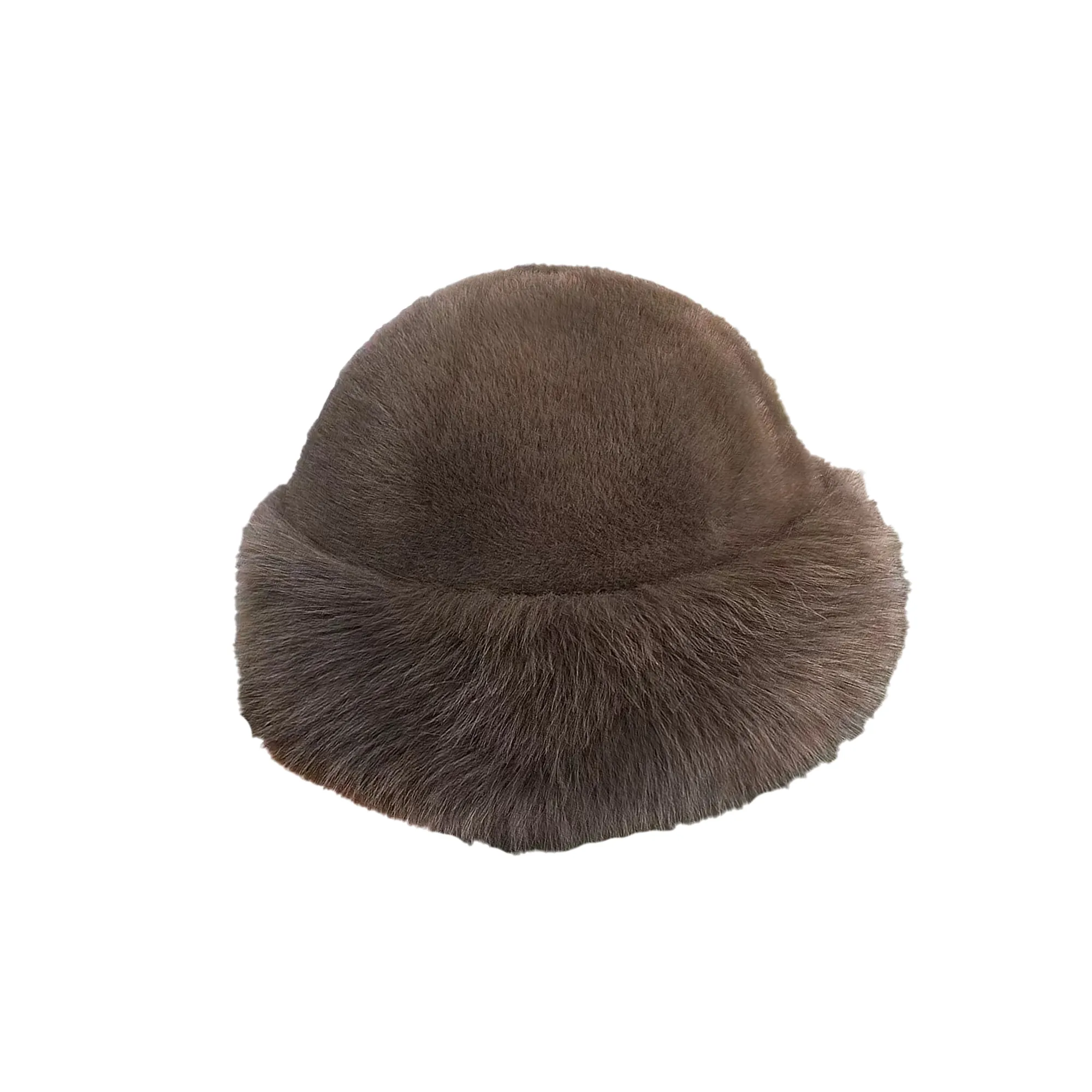 Faux Fur Bucket Hat Fisherman Winter Aussie Cap Mink Furry 3