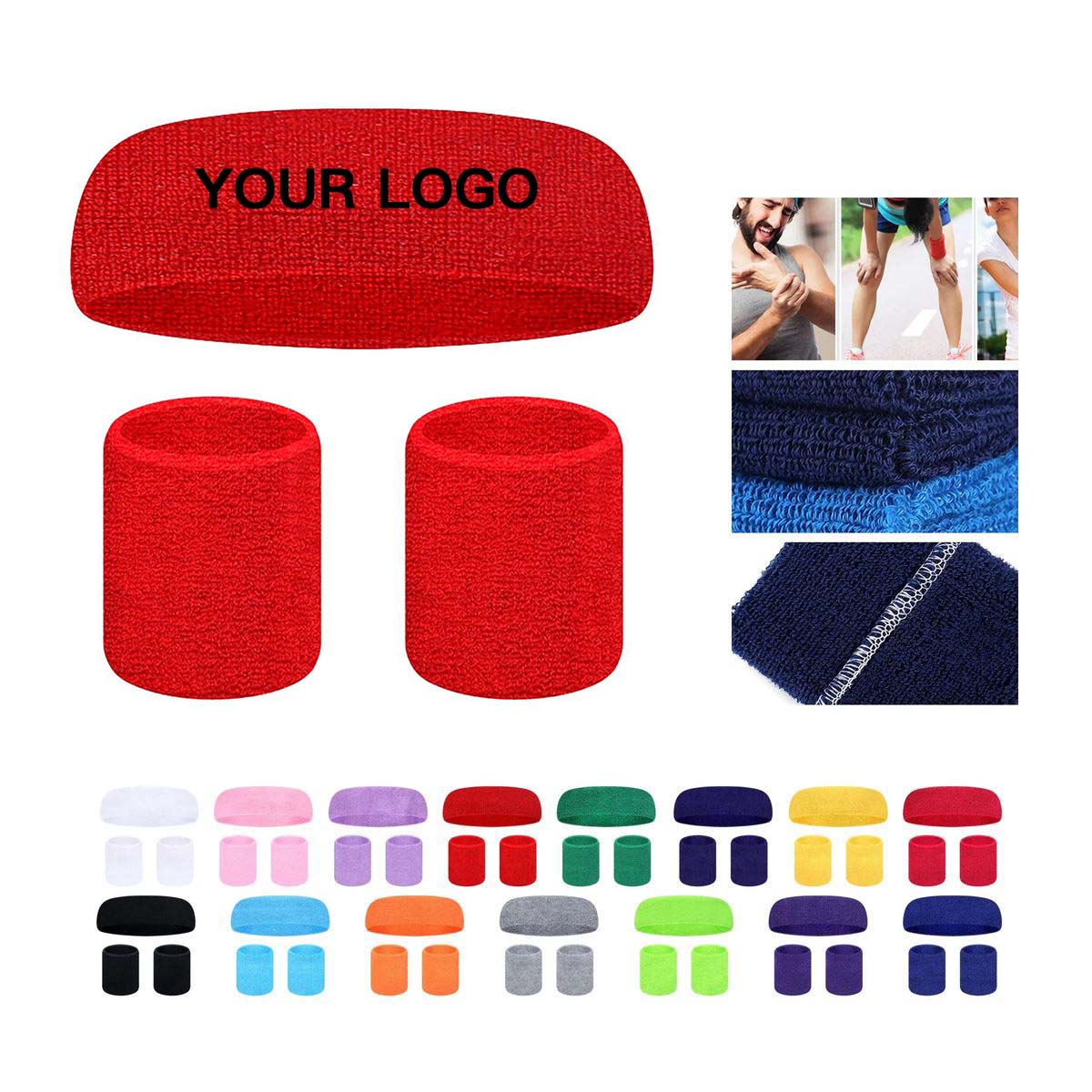 Sports Headband and Wrist Guard Set for Workouts 4