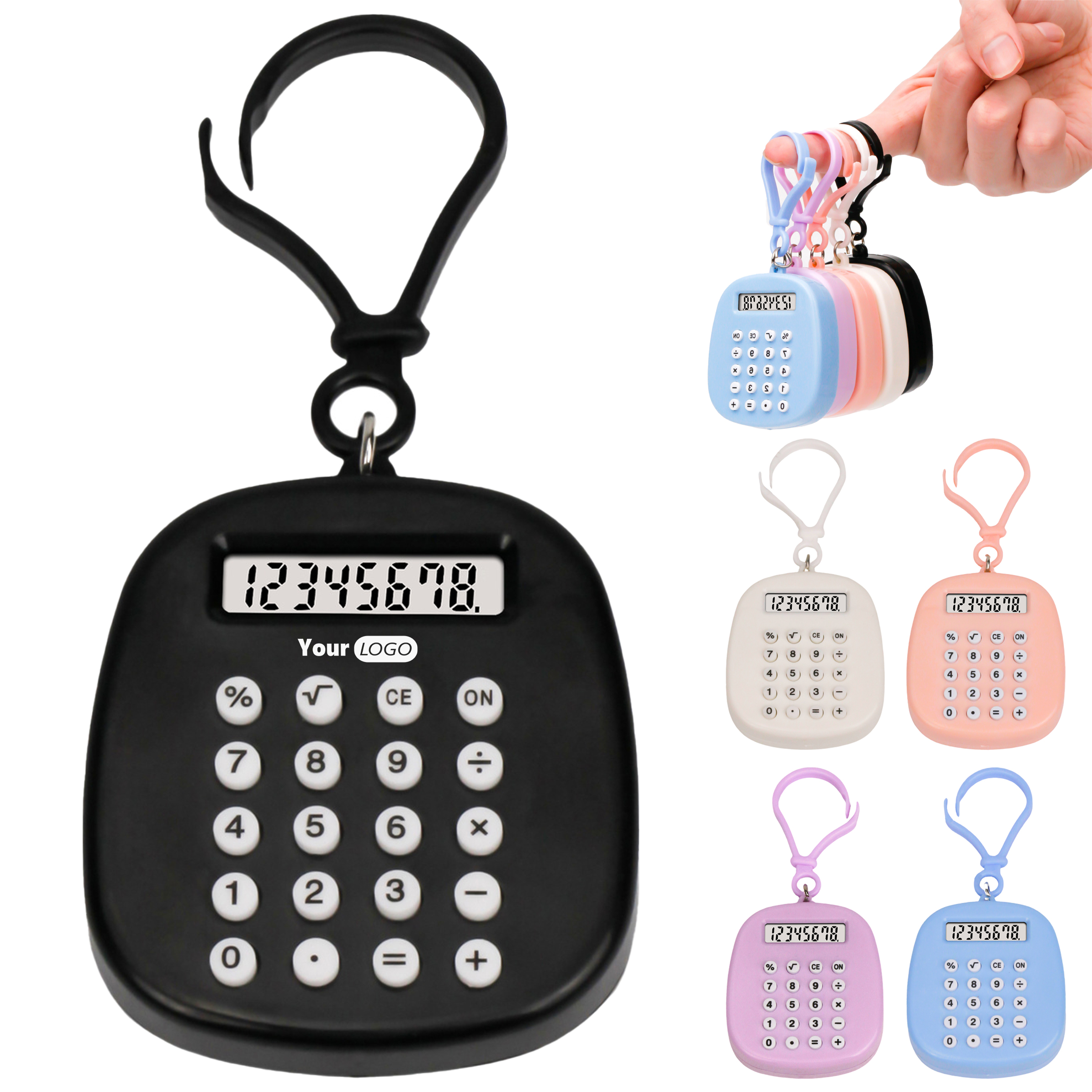 Plastic Mini Cute Calculator Keychain 3