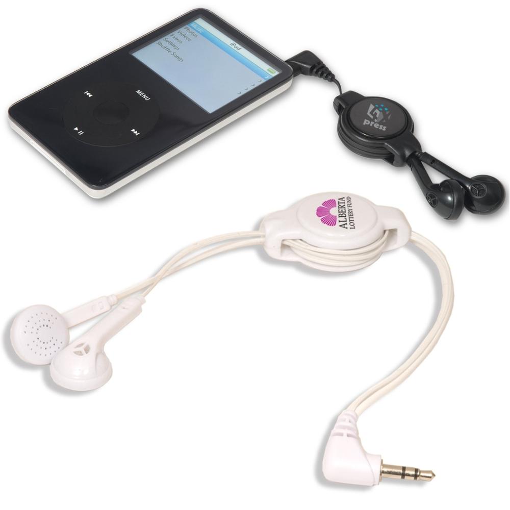 Retractable Earbuds with Oval Logo 7