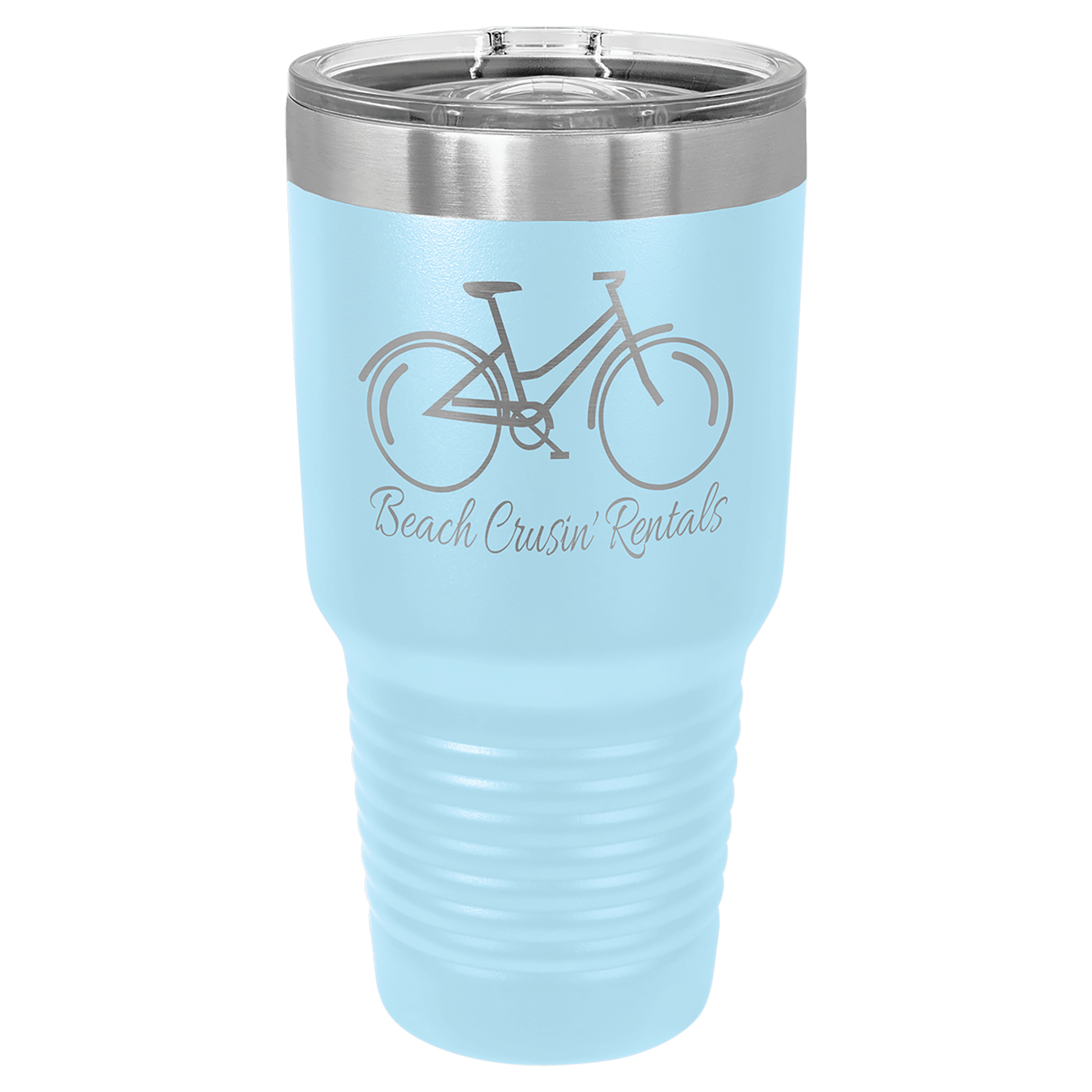 Polar Camel 30 oz. Light Blue Insulated Ringneck Tumbler with Slider Lid 2