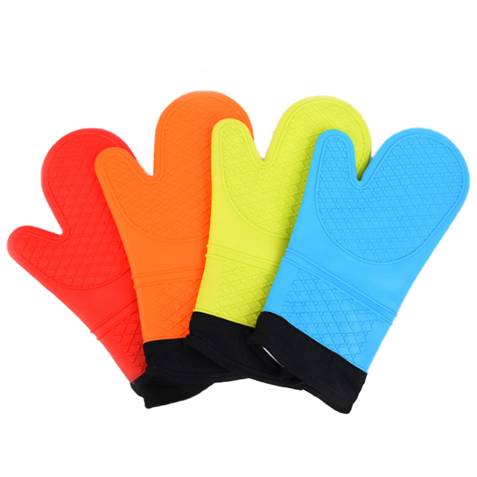 Heat Resistant Silicone Oven Mitt w/Soft Cotton Lining, custom kitchen gadget with logo imprint 4