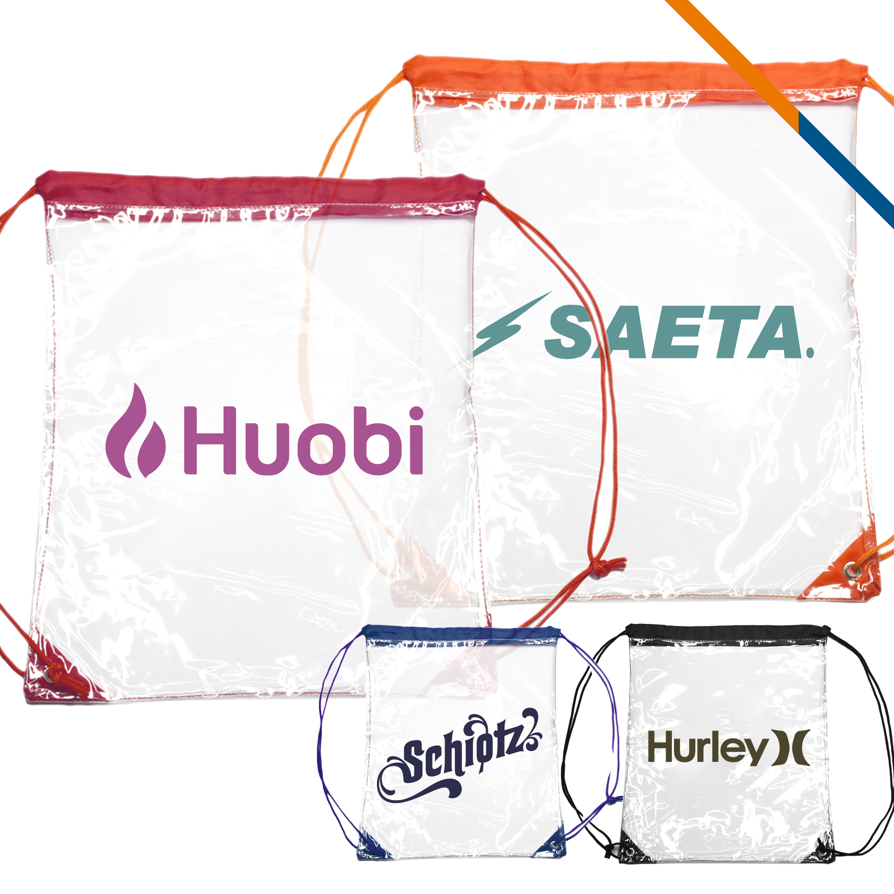 Claron Plastic Drawstring Backpacks 9