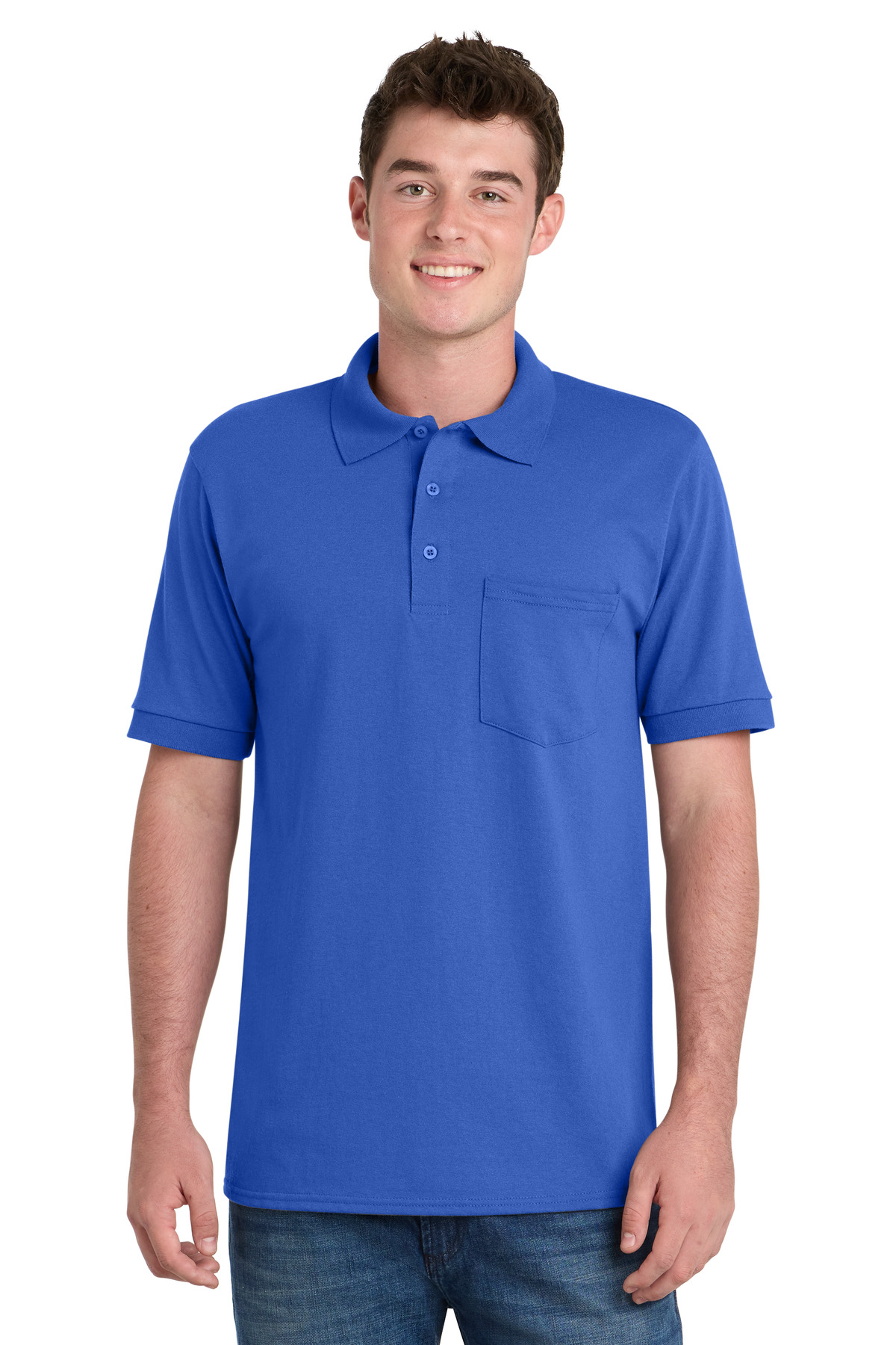 Port & Co Core Blend Jersey Knit Pocket Polo. KP55P 54