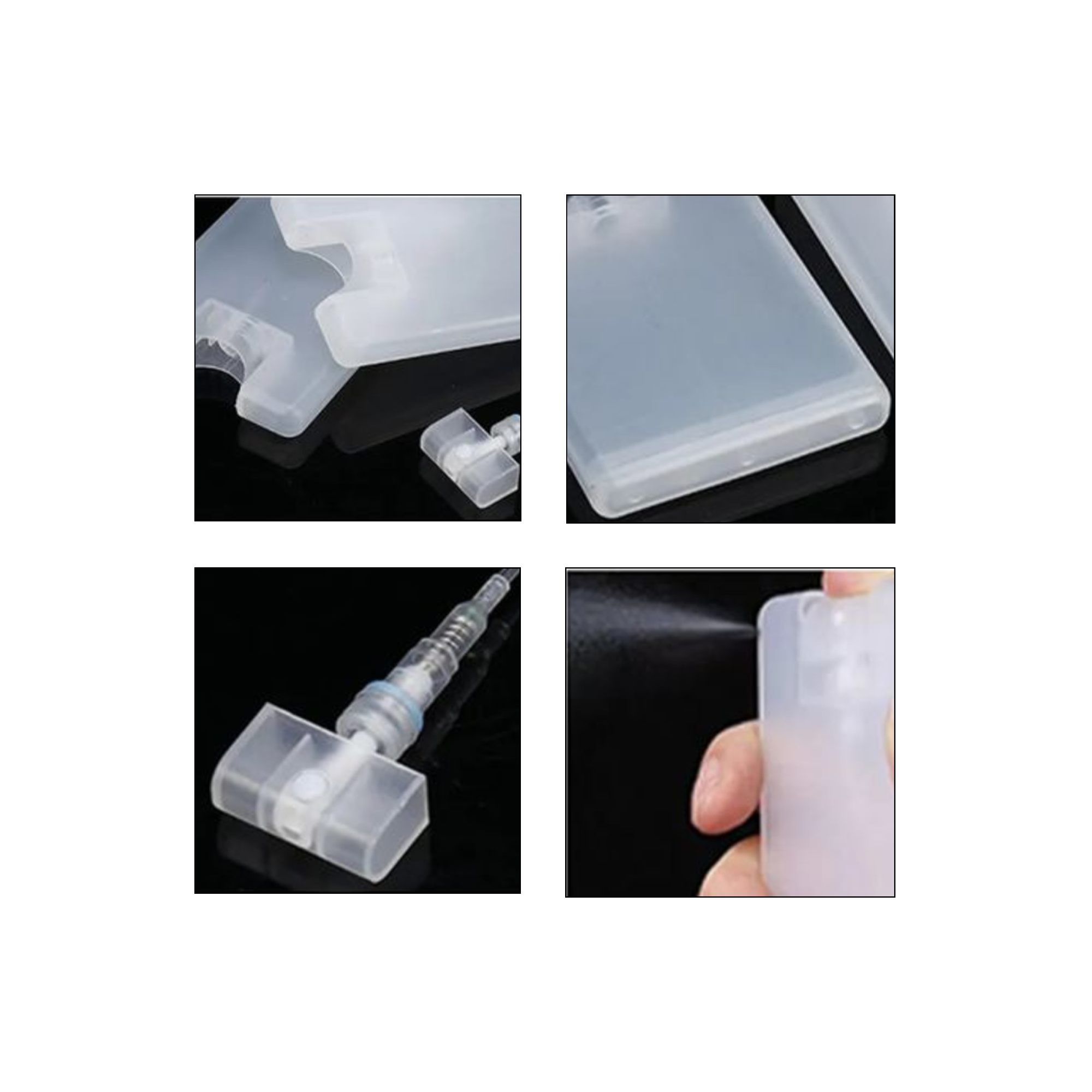 Portable Refillable Card Spray Bottle Plastic 7