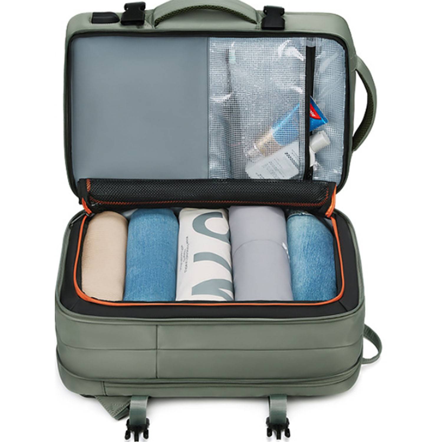 Nylon leisure travel expandable backpack 6