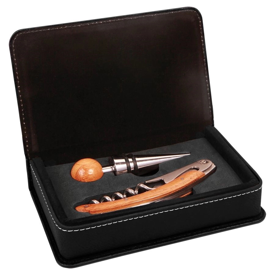 Leather Wine 2 PIECE Tool Set 3