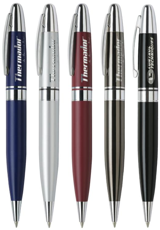 Maya Twist Brass Ballpoint Pen 2