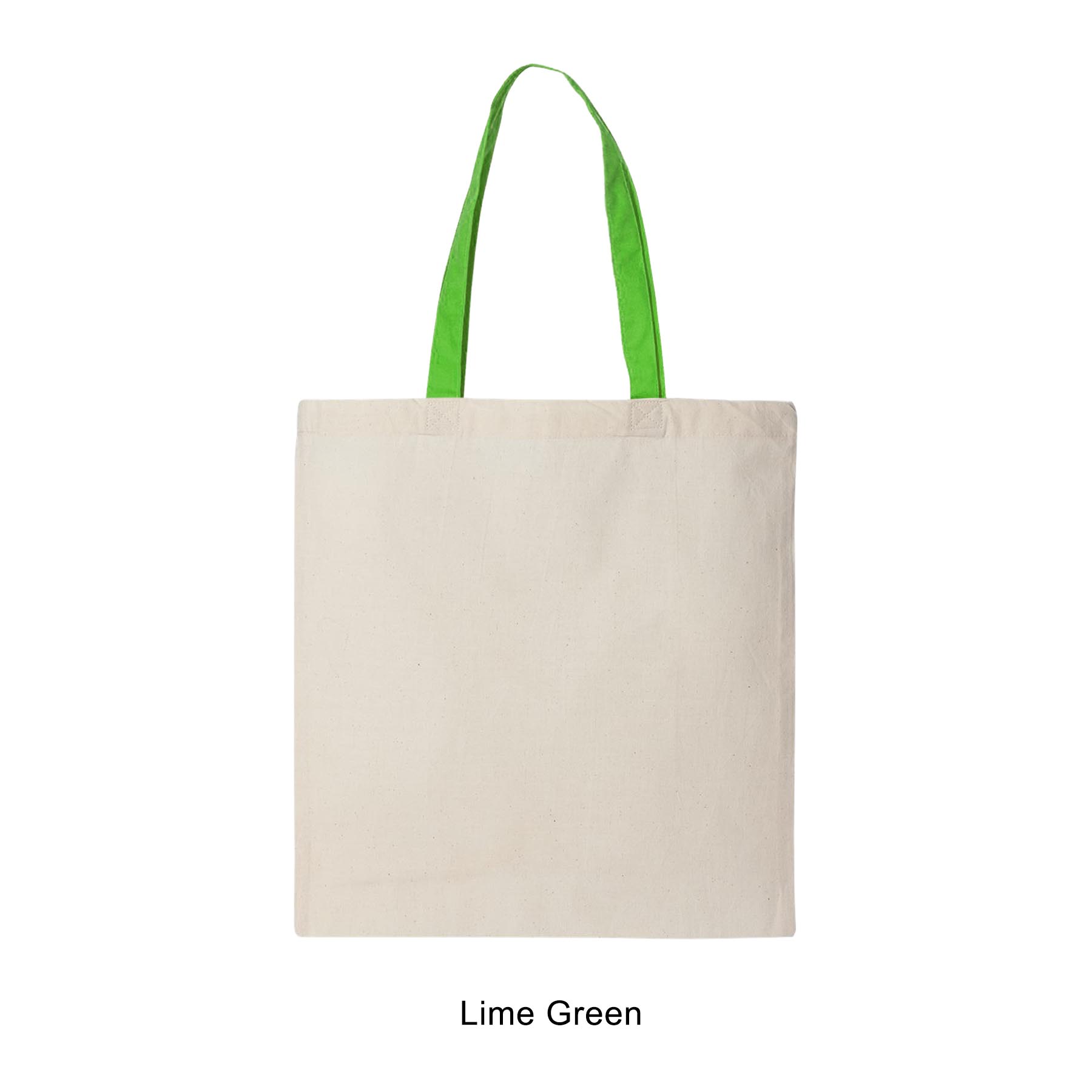 6 oz. 100% Cotton Canvas Tote Bag with Color Handle 5