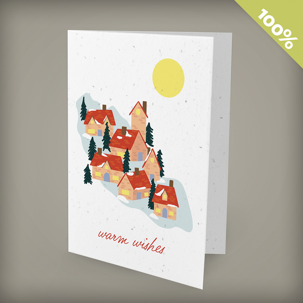 Cozy Village Business Holiday Cards 3