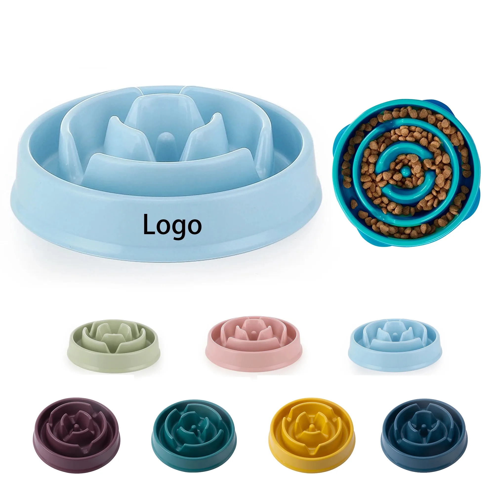 MOQ50 Plastic Slow Feeder Pet Bowl 6