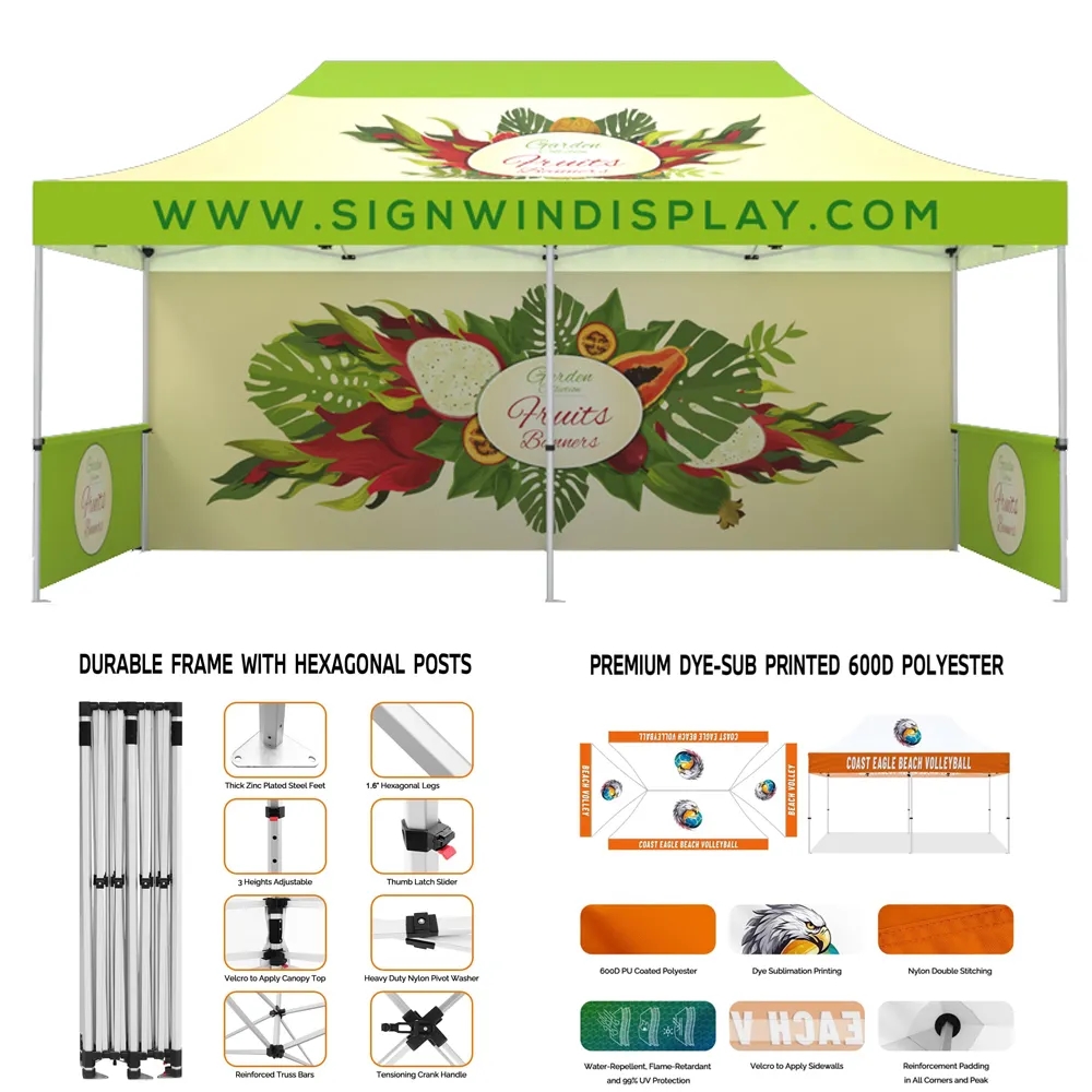 10'x20' Advertising Tent with Customized Sublimation 6