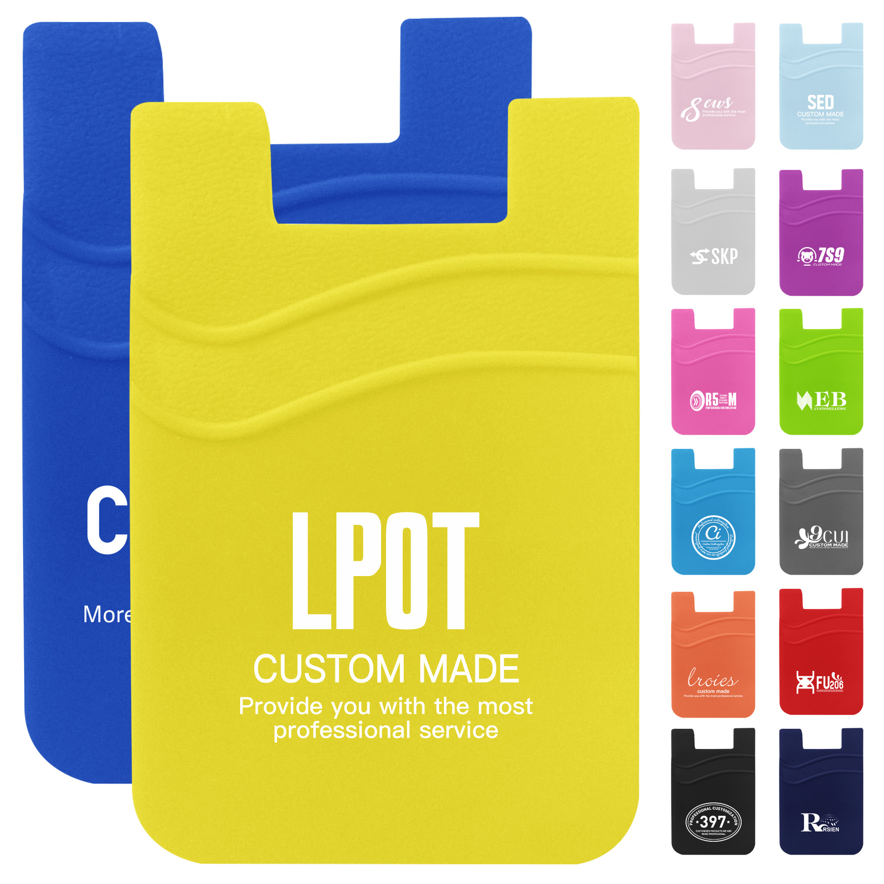 2 Pockets Silicone Phone Wallet 10