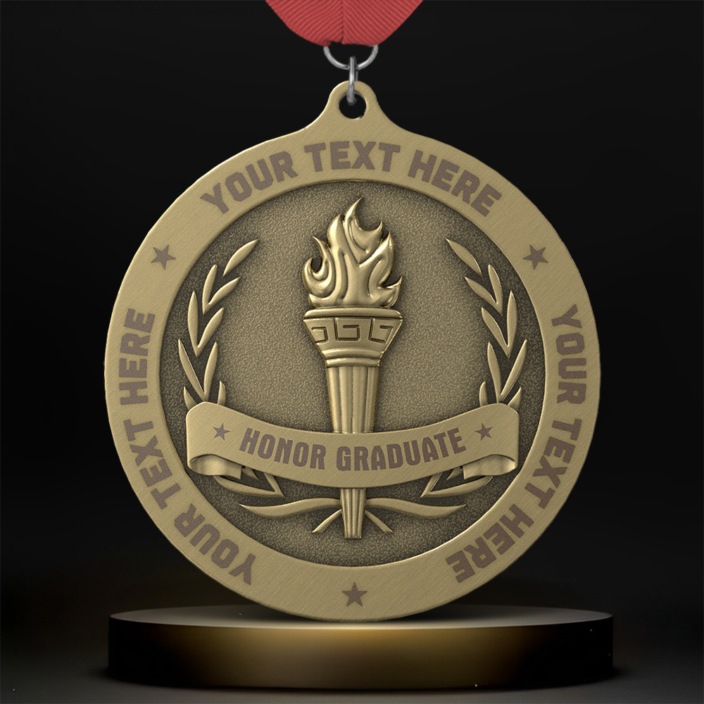 3" UV Printed Education Medals