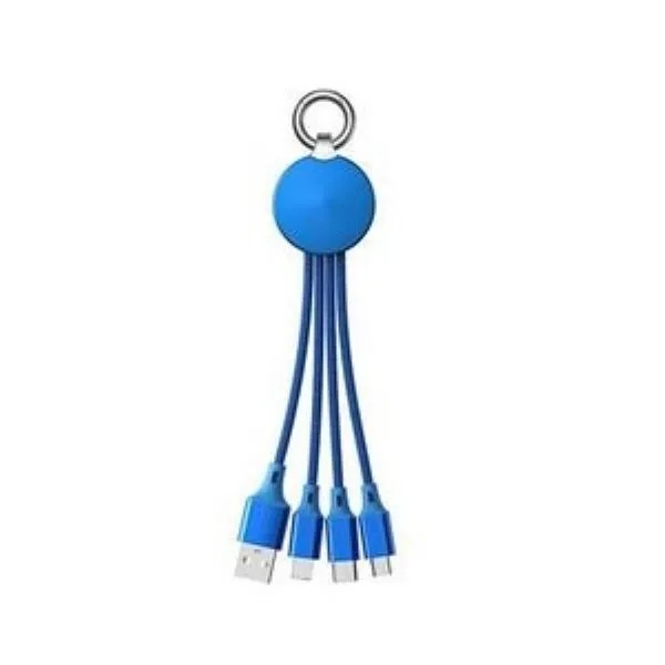LED Light Up 3 in 1 Charging Cable with Keychain 4